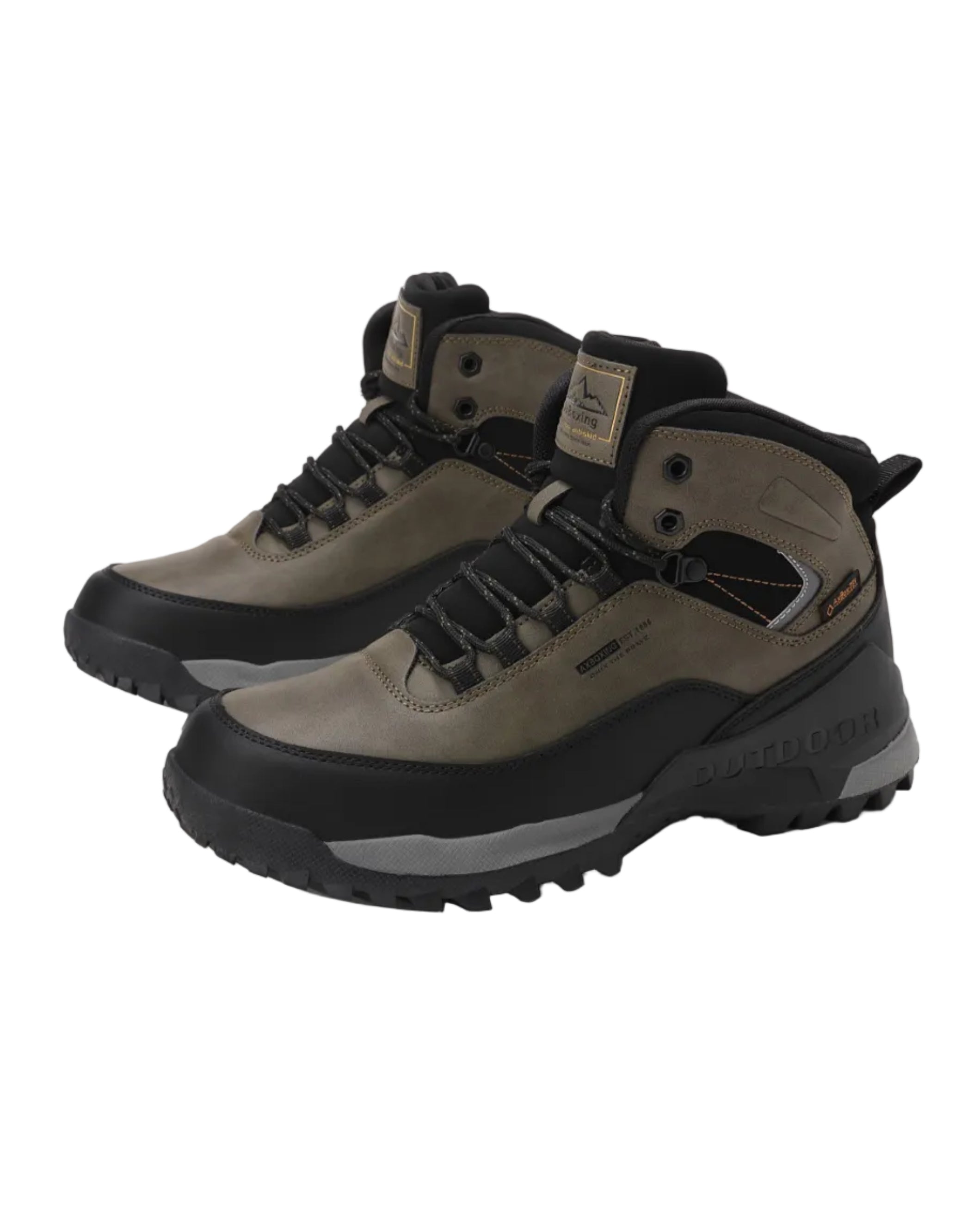 Bocanci Imblaniti pentru Barbati, Model Simon,Piele Ecologica Premium, Talpa Antiderapanta cu striatii, Caldurosi si Confortabili, Ax Boxing, Khaki