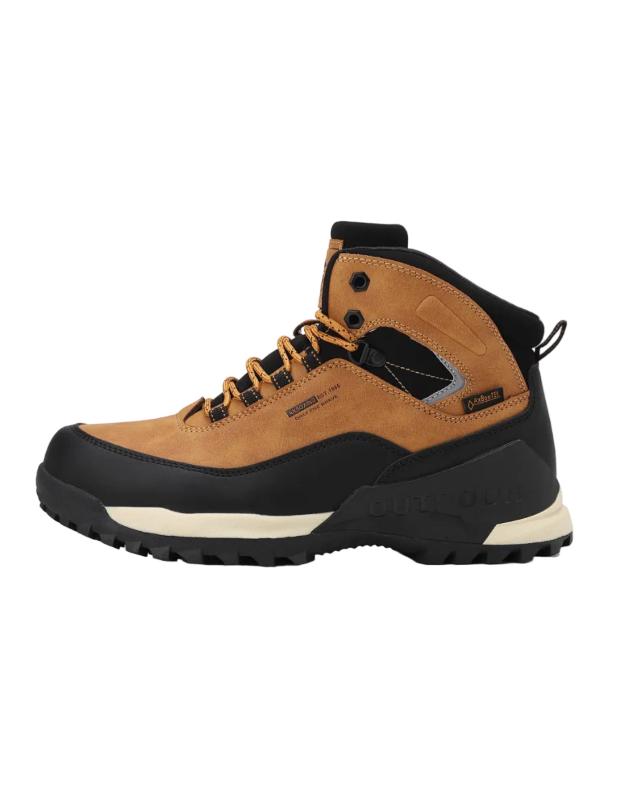 Ghete Imblanite pentru Femei si Adolescenti, Model Luci, Piele Ecologica Premium, Talpa Antiderapanta cu striatii, Ax Boxing, Camel