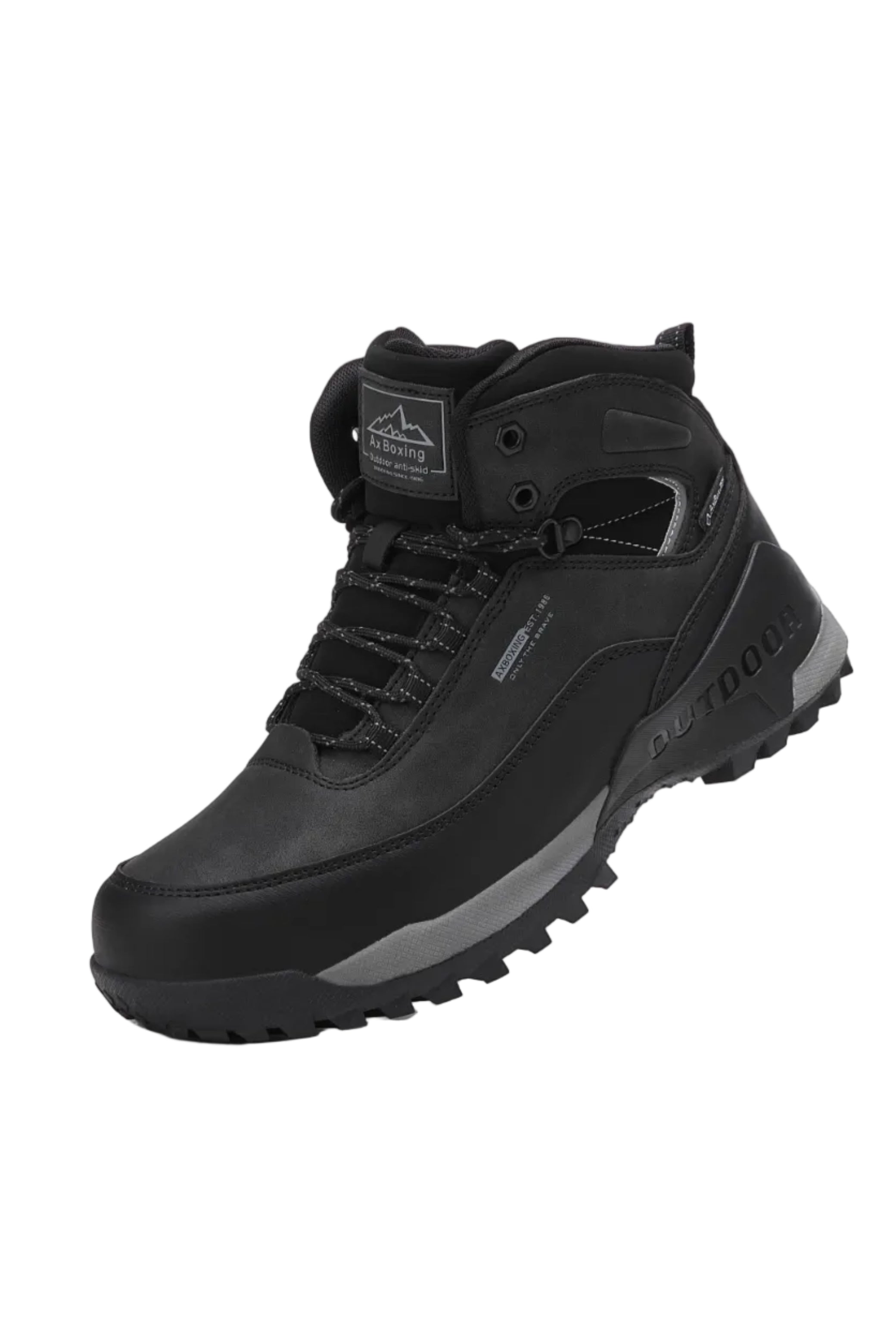 Ghete Imblanite pentru Femei si Adolescenti, Model Luci, Piele Ecologica Premium, Talpa Antiderapanta cu striatii, Ax Boxing, Negru