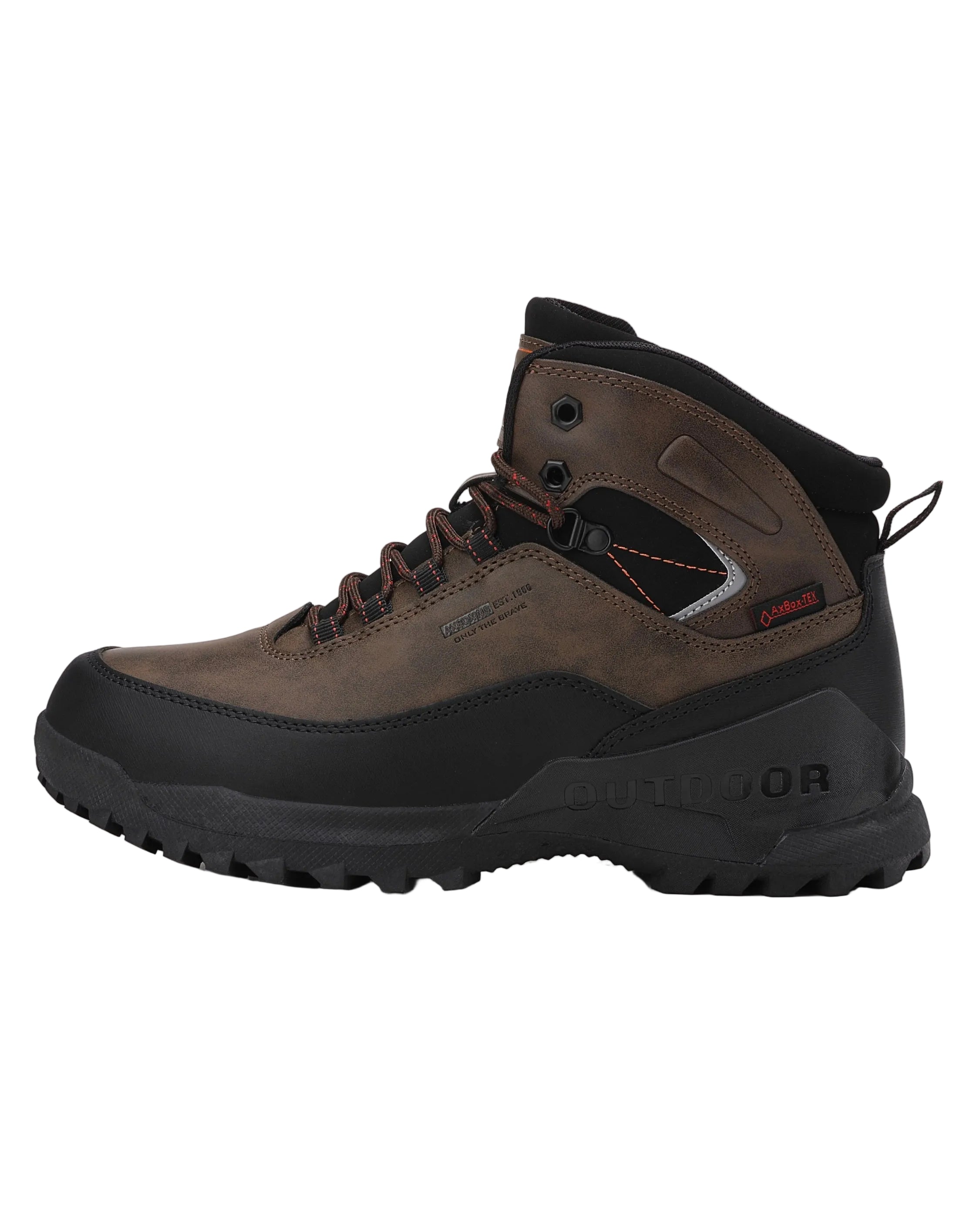 Bocanci Imblaniti pentru Barbati, Model Simon,Piele Ecologica Premium, Talpa Antiderapanta cu striatii, Caldurosi si Confortabili, Ax Boxing, Maro