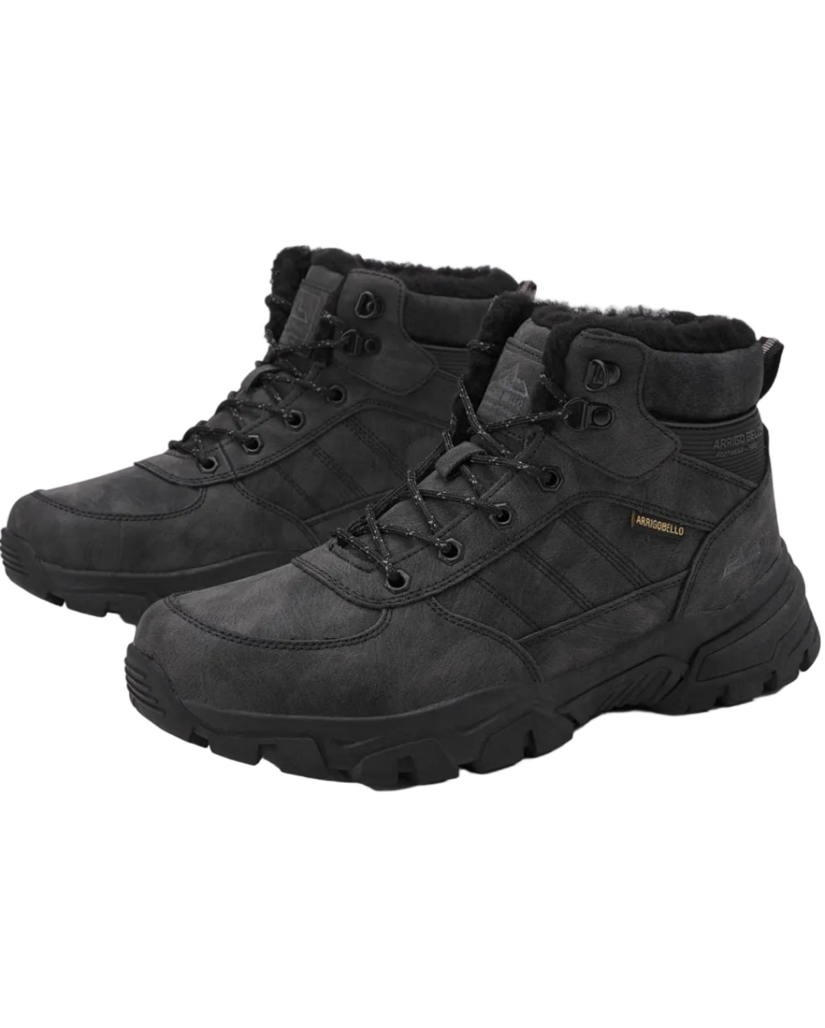 Ghete pentru Barbati, Model Digo, Calduroase si confortabile, Piele ecologica, Imblanite, Arrigo Bello, Negru