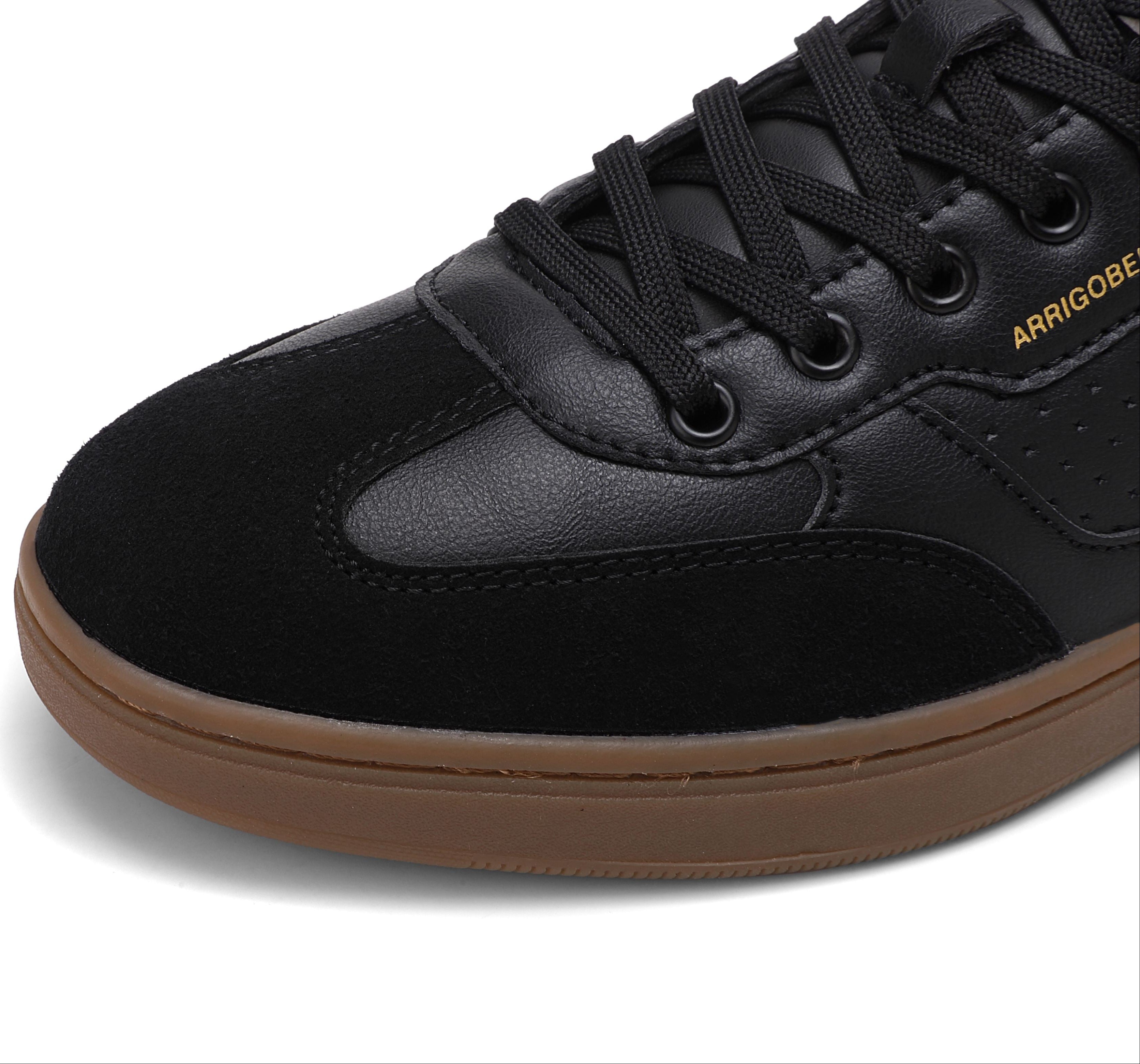 Adidasi casual pentru Barbati, Model Lucis, Talpa cusuta, Piele ecologica, Tip tenesi, Arrigo Bello,Negru