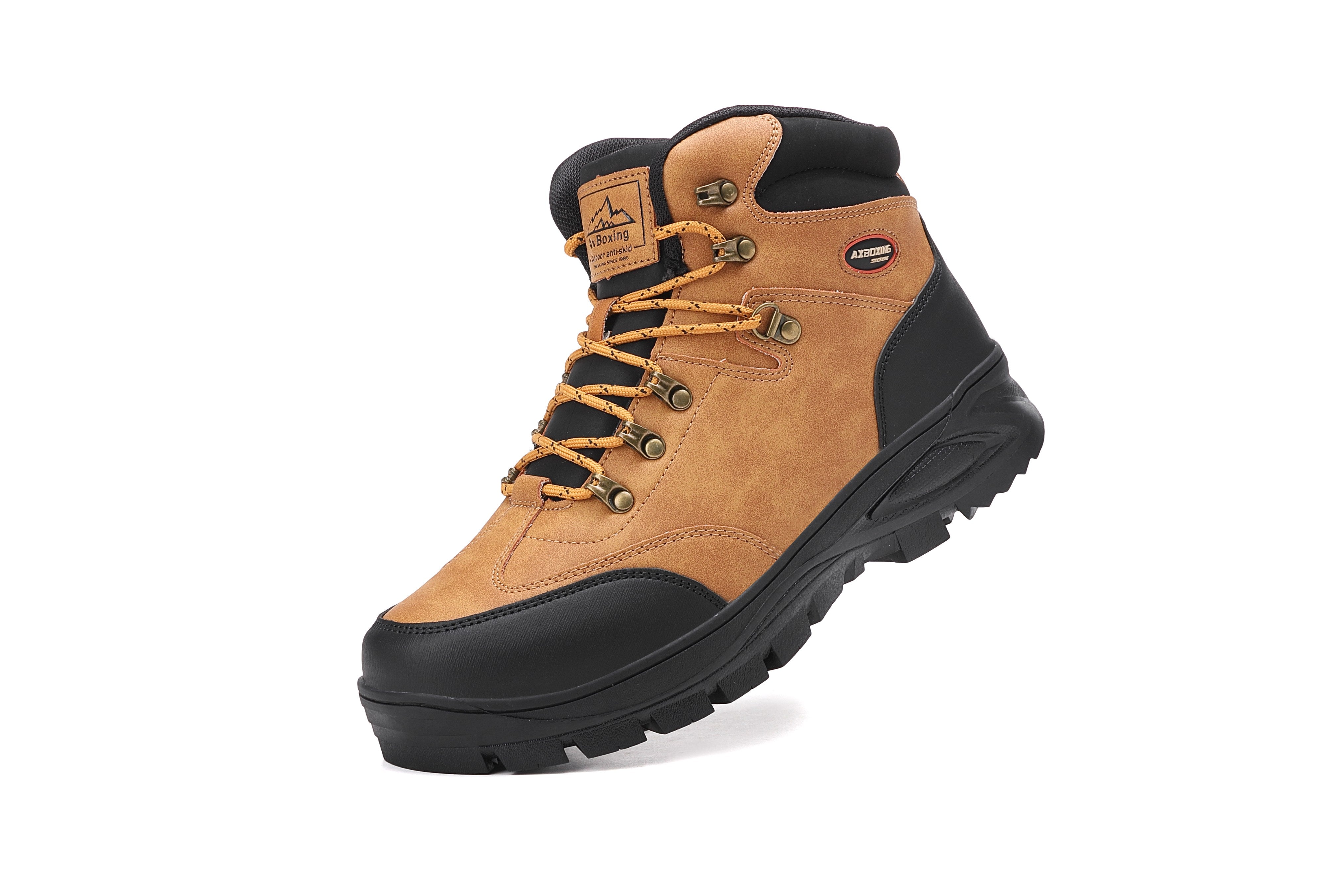 Bocanci Imblaniti David pentru Barbati, Piele ecologica Premium, Talpa Antiderapanta, Caldurosi si Confortabili, Ax Boxing