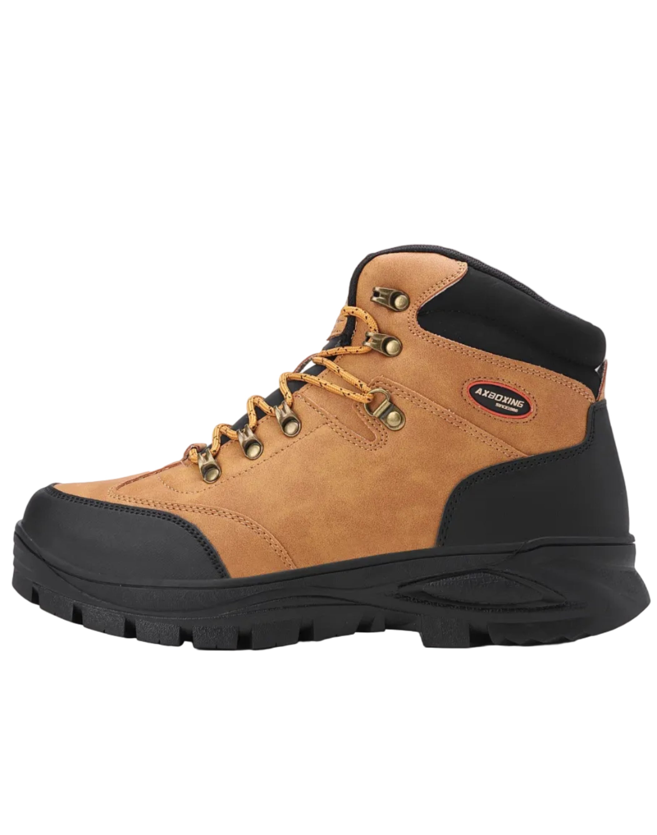 Bocanci Imblaniti pentru Barbati, Model David, Piele ecologica Premium, Talpa Antiderapanta, Caldurosi si Confortabili, Ax Boxing, Camel