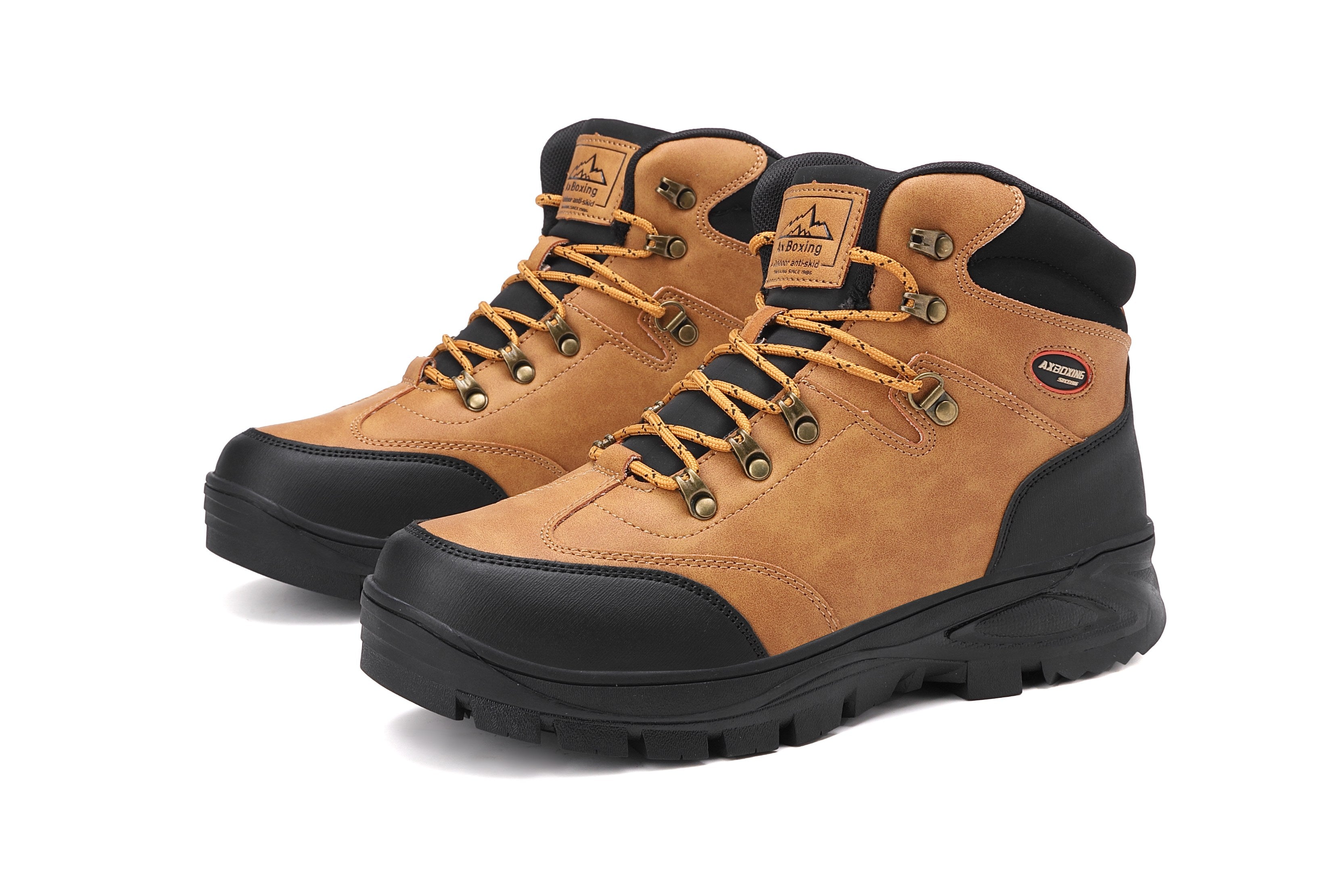 Bocanci Imblaniti David pentru Barbati, Piele ecologica Premium, Talpa Antiderapanta, Caldurosi si Confortabili, Ax Boxing