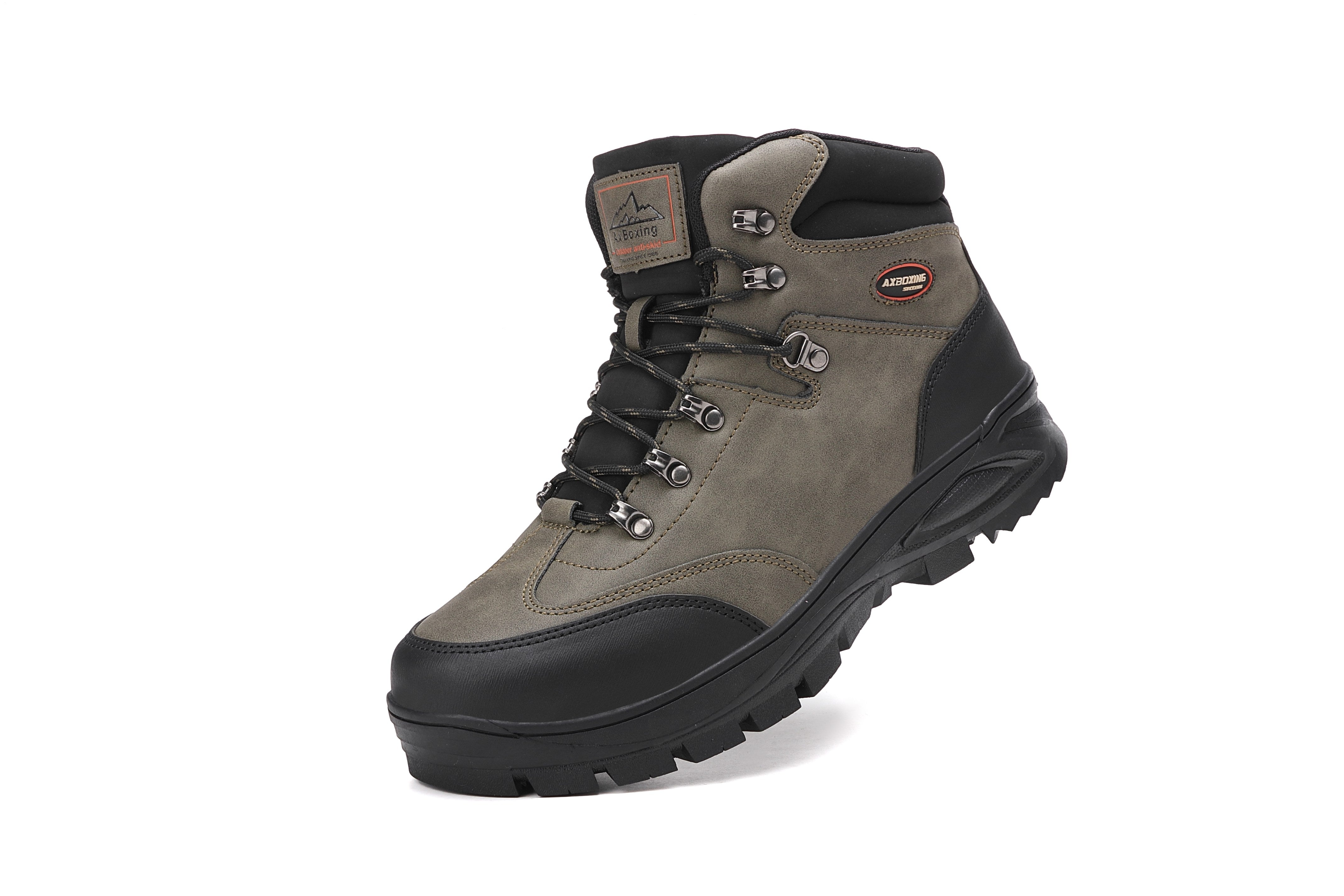 Bocanci Imblaniti David pentru Barbati, Piele ecologica Premium, Talpa Antiderapanta, Caldurosi si Confortabili, Ax Boxing