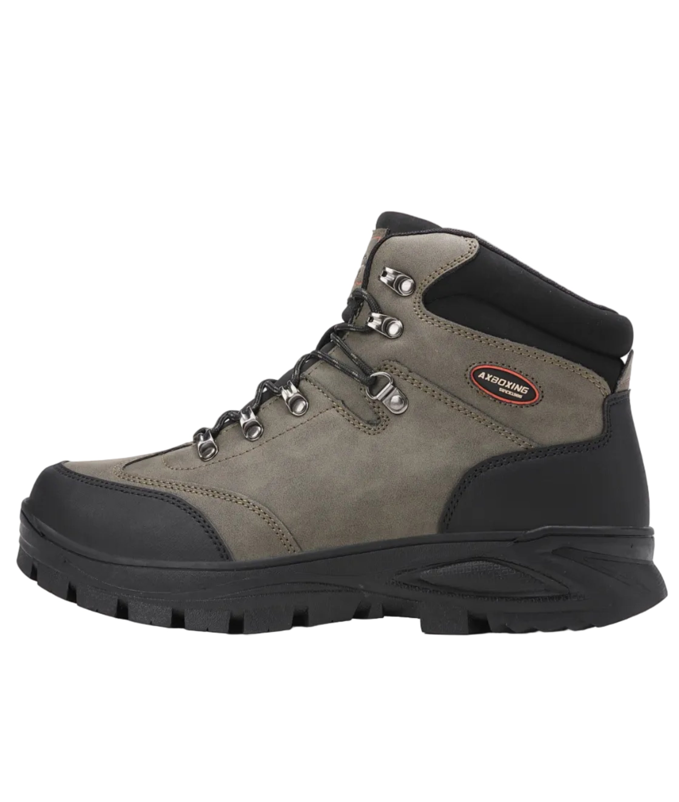 Bocanci Imblaniti pentru Barbati, Model David, Piele ecologica Premium, Talpa Antiderapanta, Caldurosi si Confortabili, Ax Boxing, Khaki