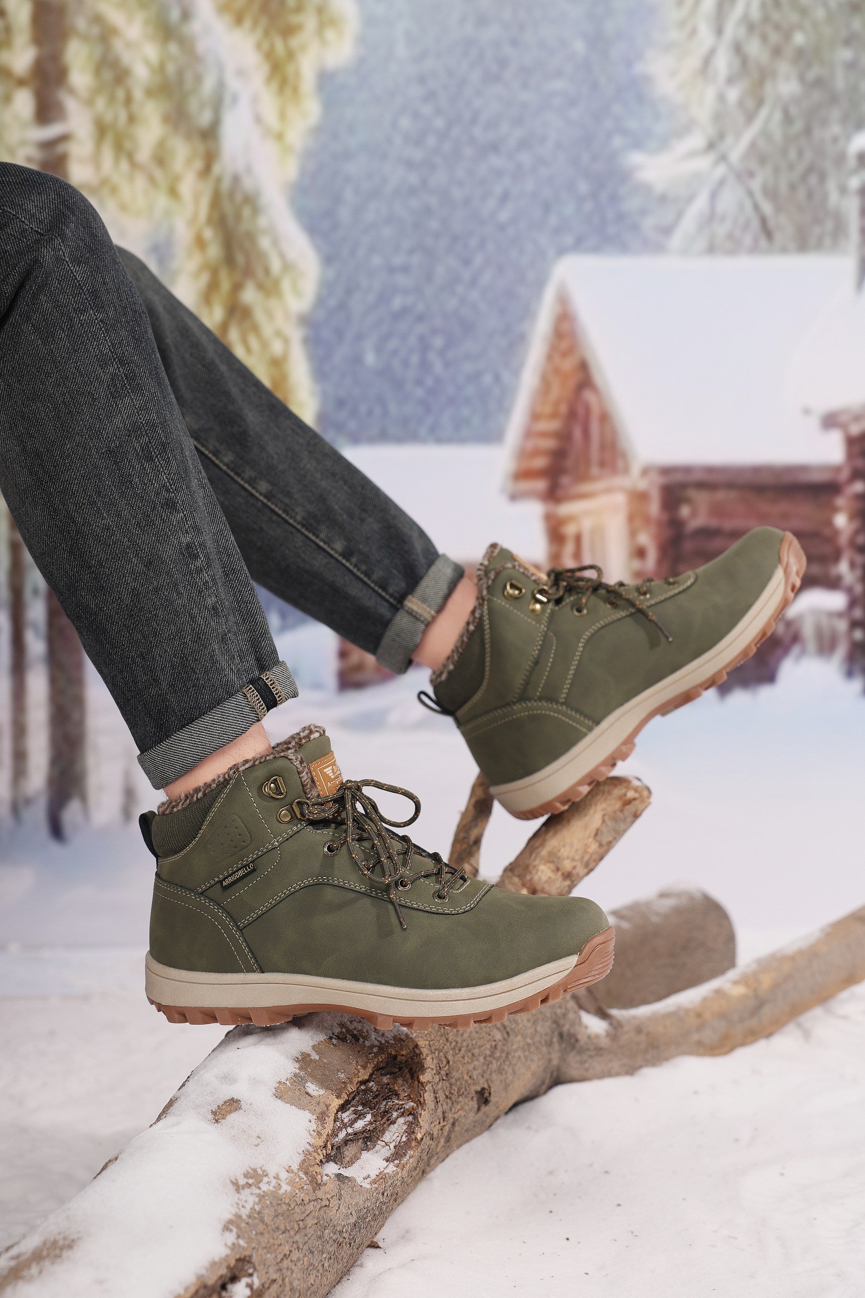 Ghete îmblănite Max pentru bărbați, talpă cusută, piele ecologică, Antiderapante, Arrigo Bello