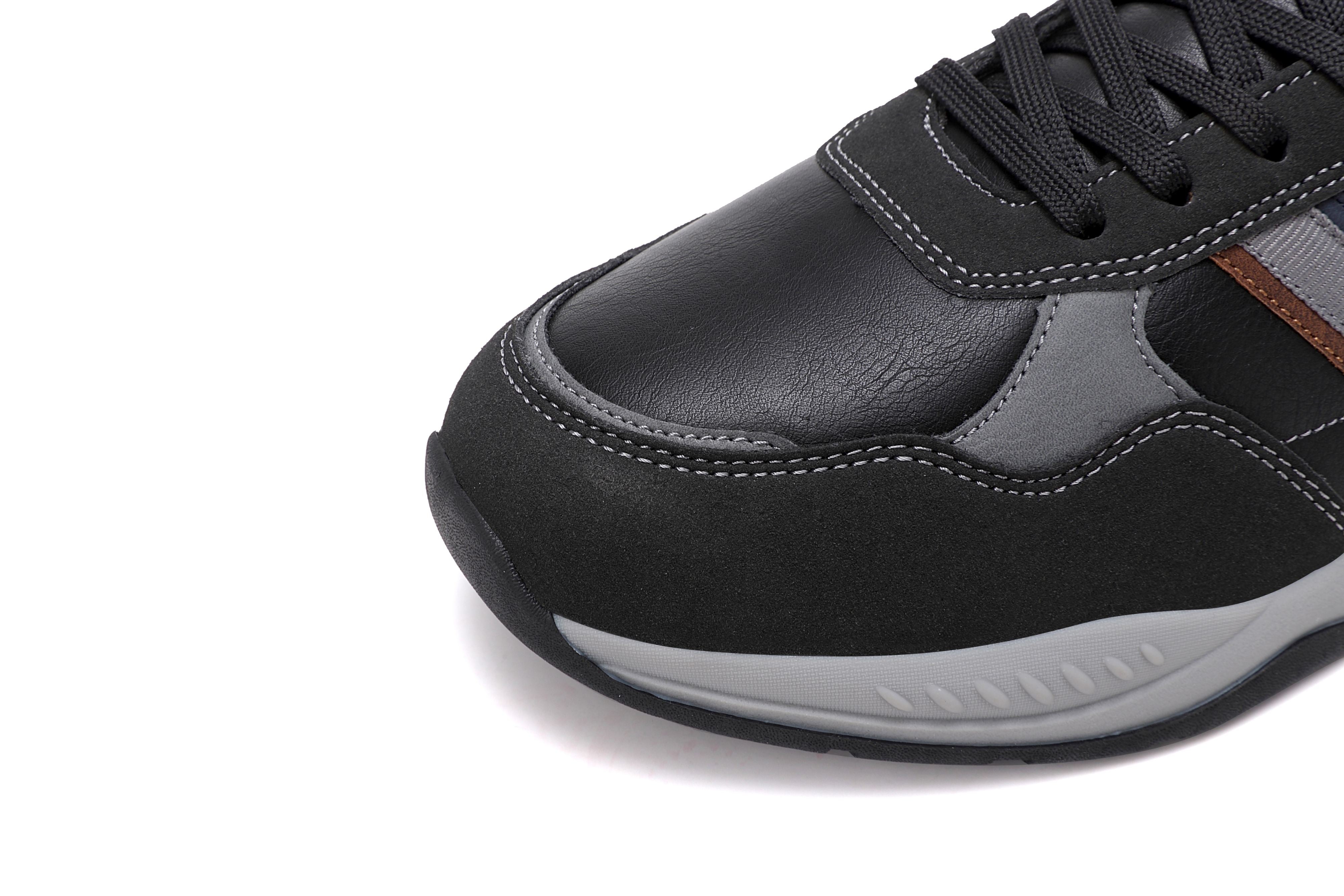 Adidasi casual pentru Barbati, Model Ares, Piele ecologica premium, Talpa usoara, Arrigo Bello, Negru