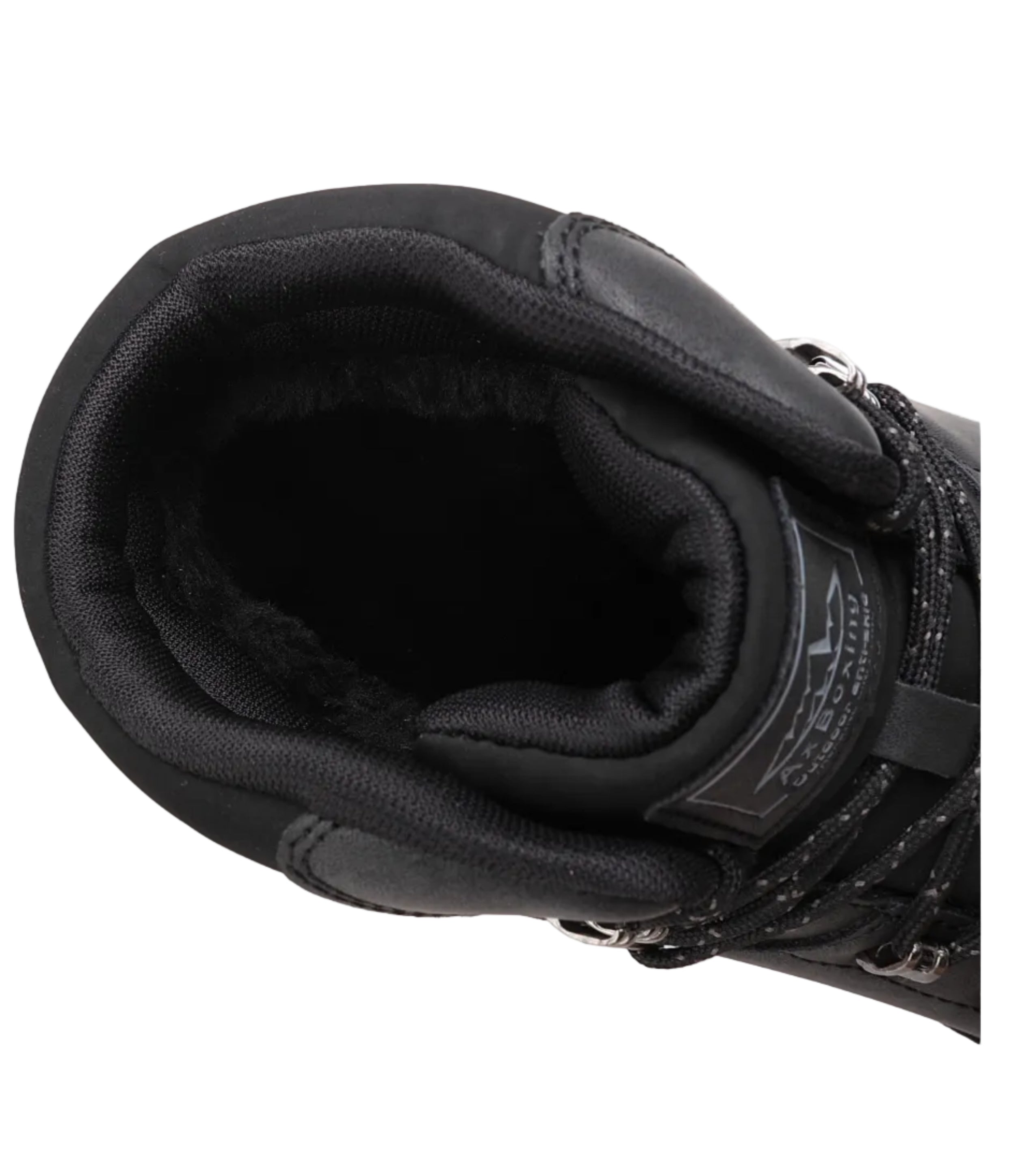 Bocanci Imblaniti pentru Barbati, Model David, Piele ecologica Premium, Talpa Antiderapanta, Caldurosi si Confortabili, Ax Boxing, Negru