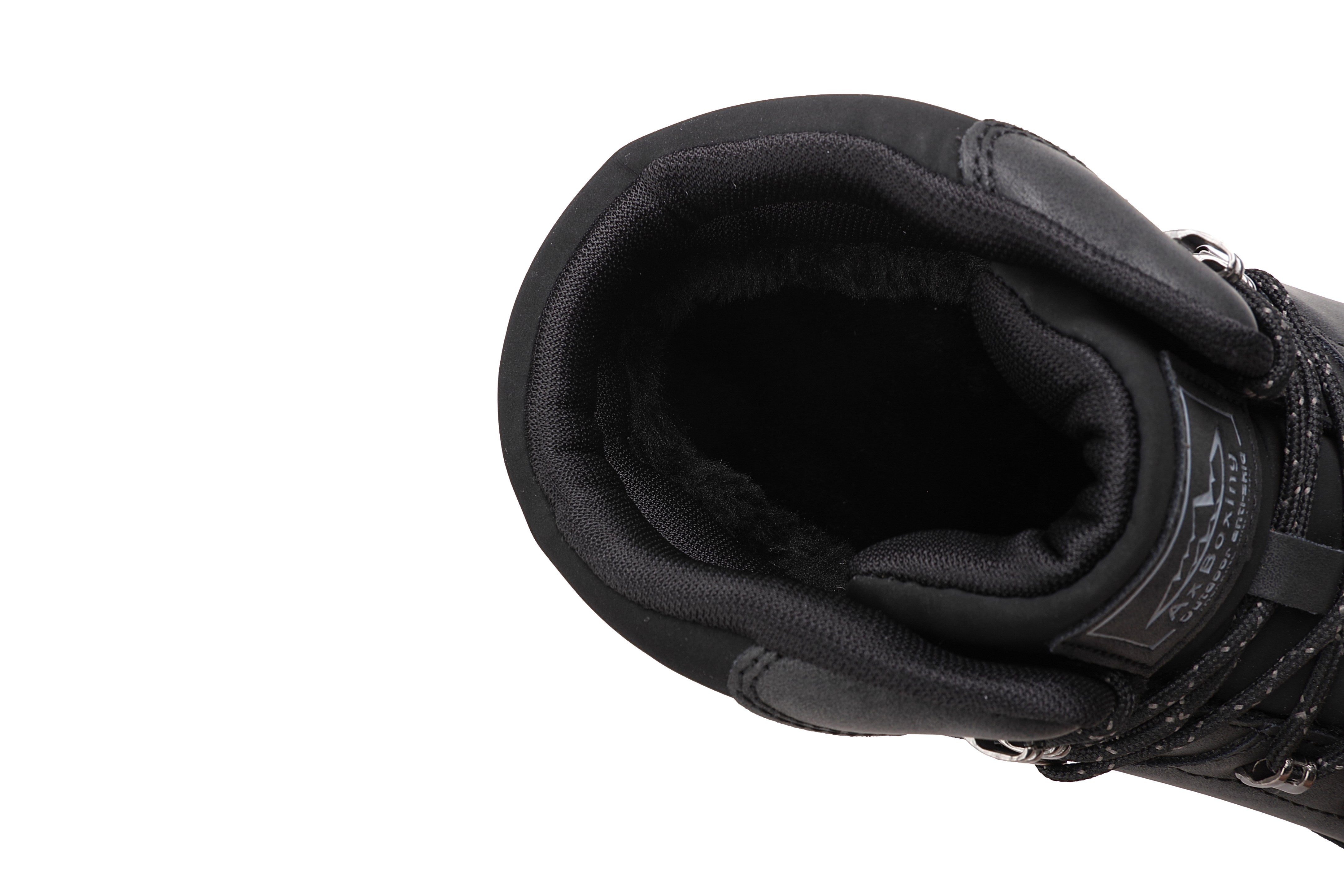 Bocanci Imblaniti David pentru Barbati, Piele ecologica Premium, Talpa Antiderapanta, Caldurosi si Confortabili, Ax Boxing