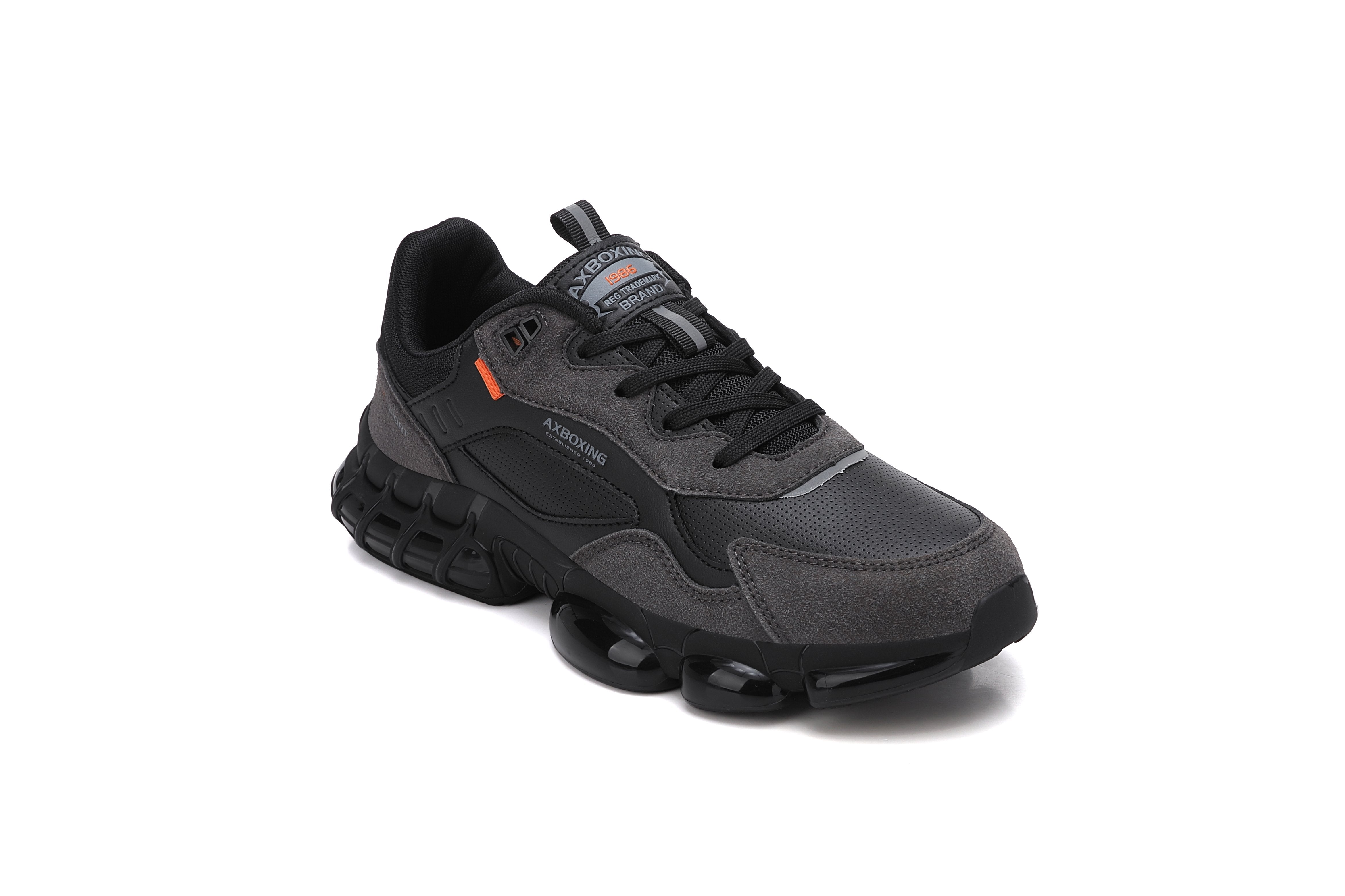 Pantofi sport pentru Barbati, Model Elio, Piele ecologica, Talpa cu perna de amortizare, Insertii piele naturala, Ax Boxing