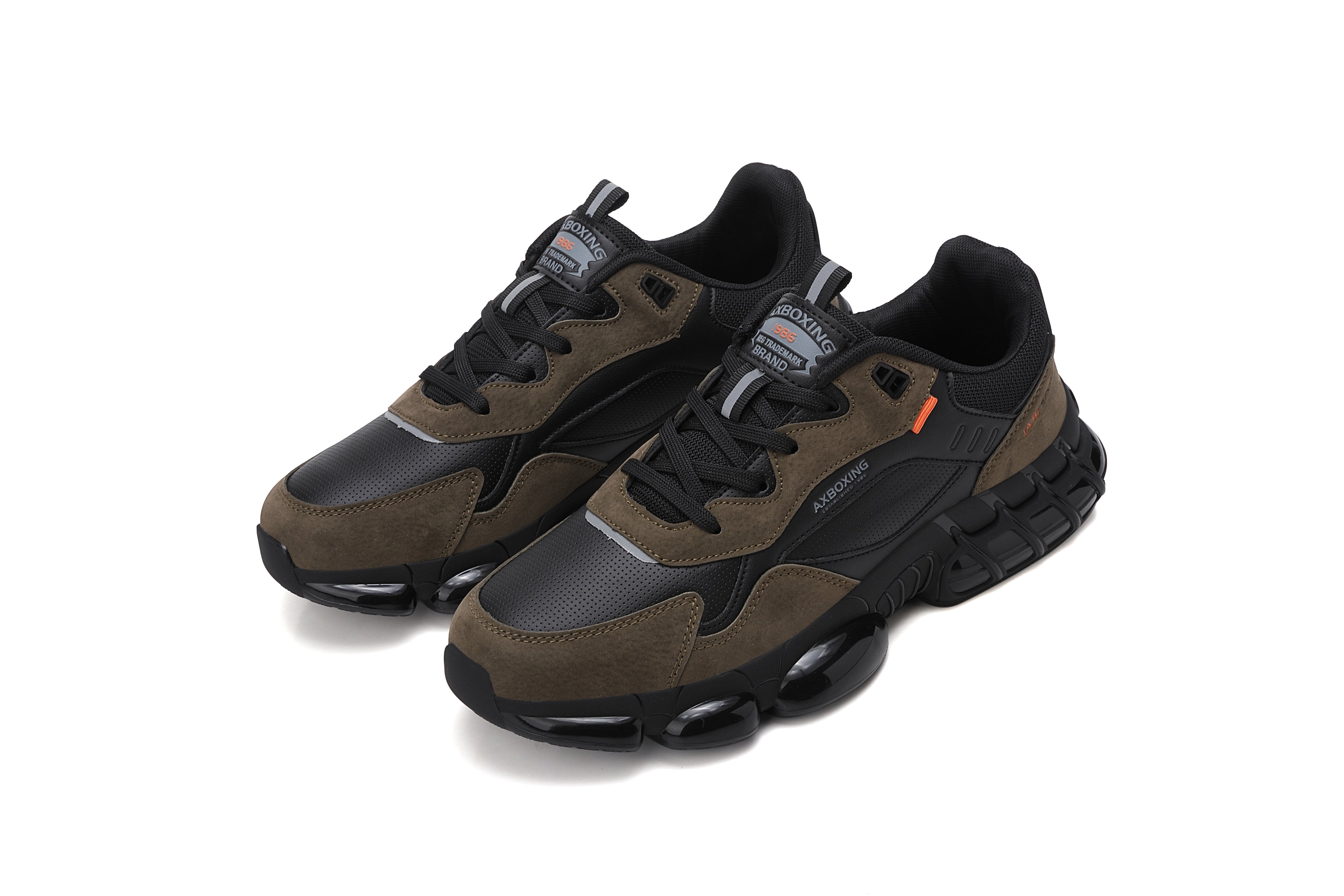 Pantofi sport pentru Barbati, Model Elio, Piele ecologica, Talpa cu perna de amortizare, Insertii piele naturala, Ax Boxing