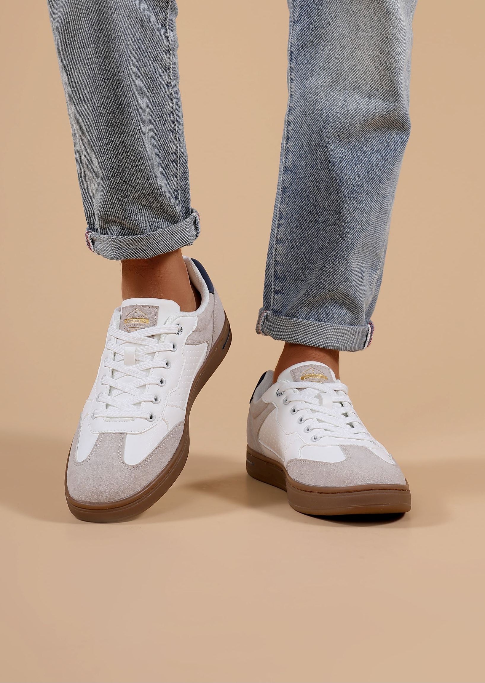 Adidasi casual pentru Barbati, Model Lucis, Talpa cusuta, Piele ecologica, Tip tenesi, Arrigo Bello, Alb