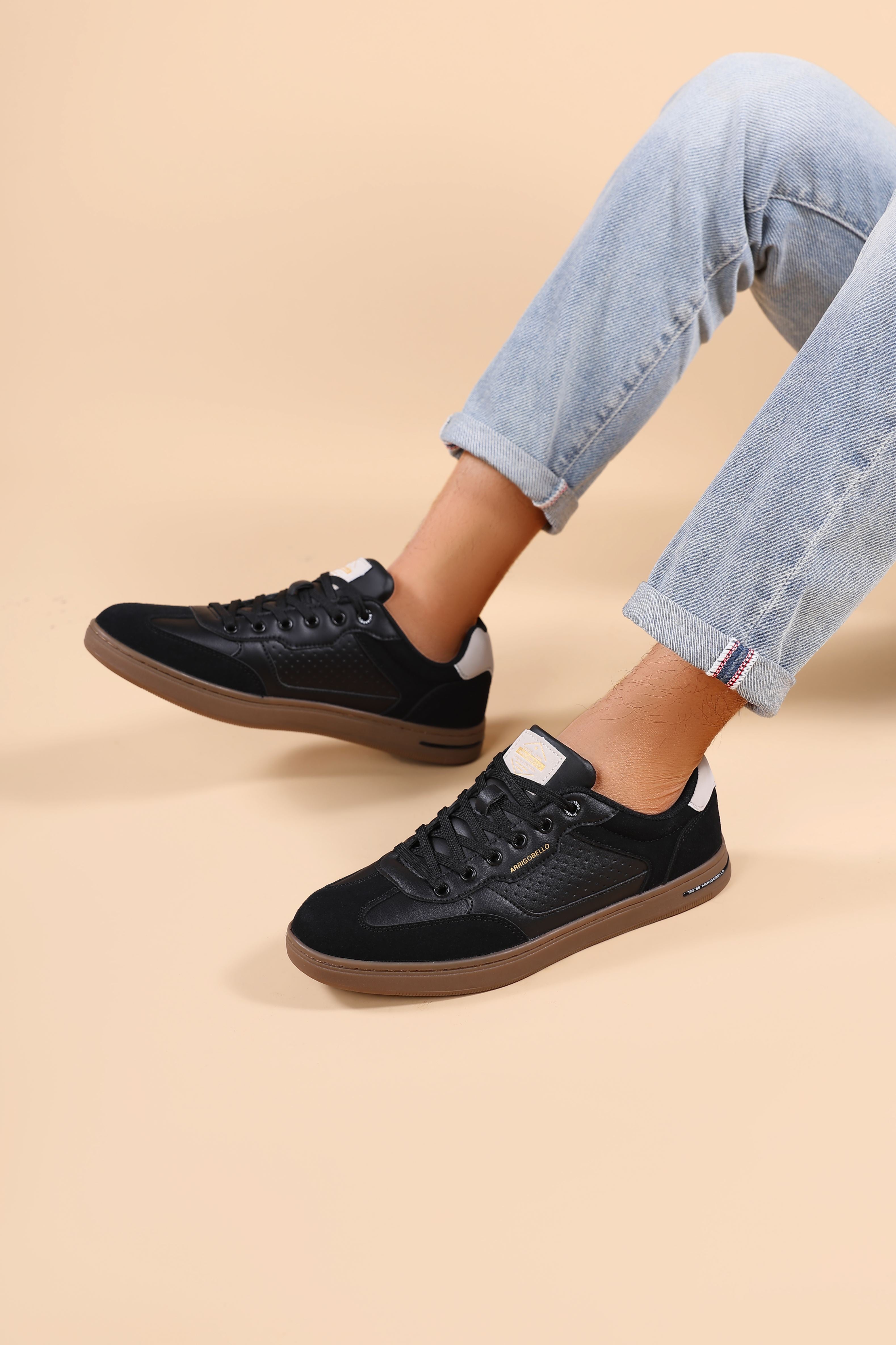 Pantofi casual pentru Barbati, Model Lucis, Talpa cusuta, Piele ecologica, Tip tenesi, Arrigo Bello