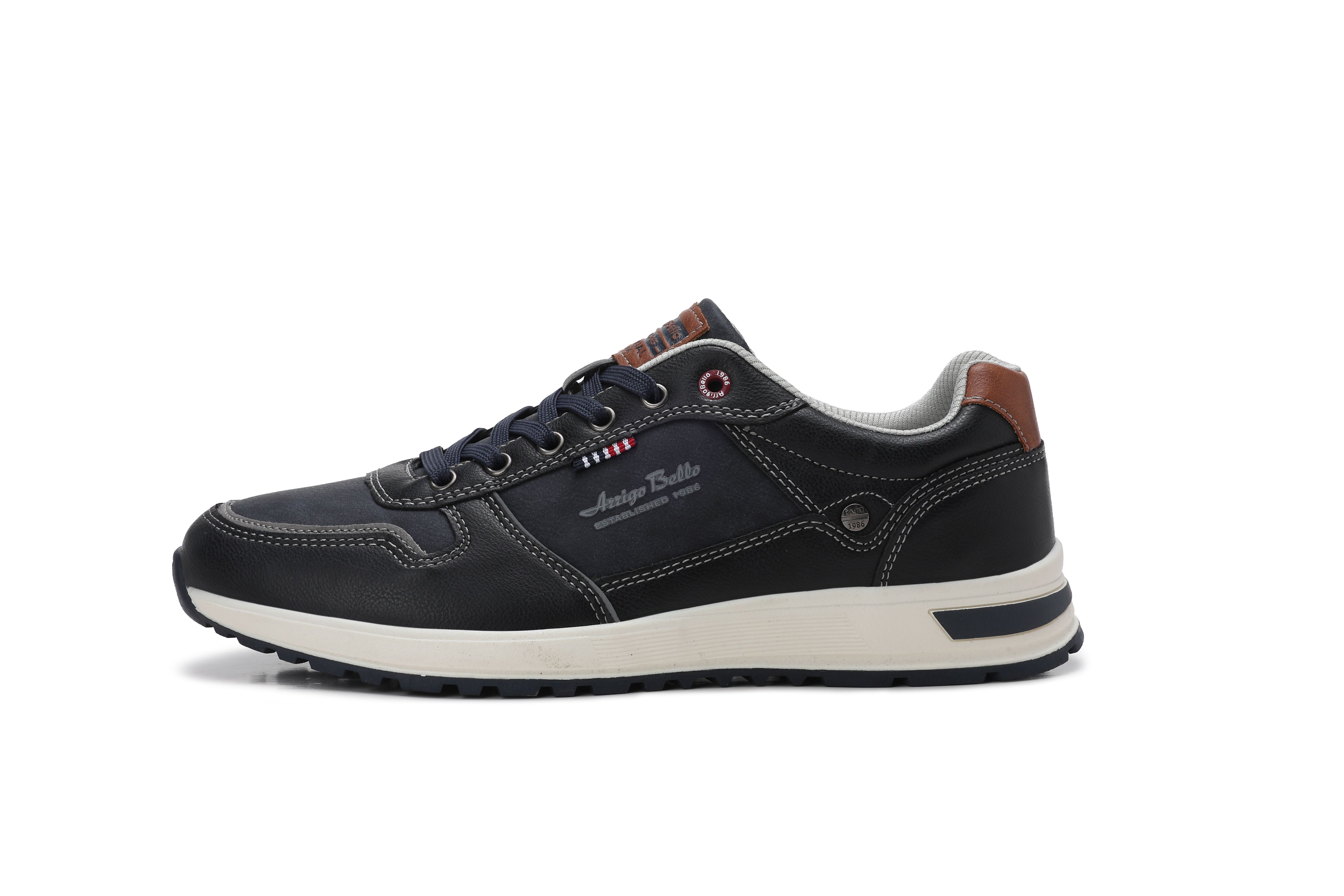 Pantofi casual pentru Barbati, Model Bastian, Piele ecologica, Inchidere sireturi, Arrigo Bello