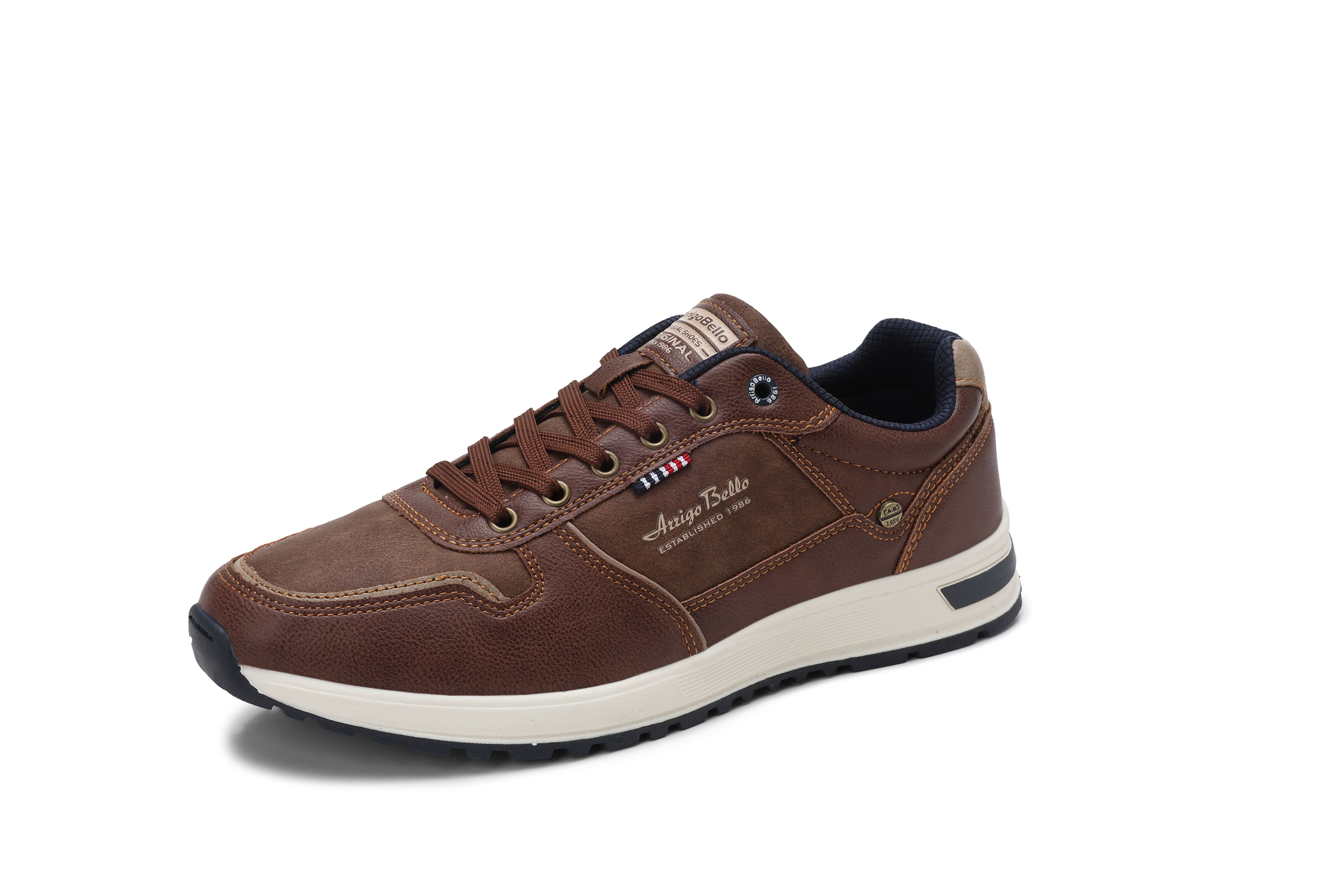 Pantofi casual pentru Barbati, Model Bastian, Piele ecologica, Inchidere sireturi, Arrigo Bello