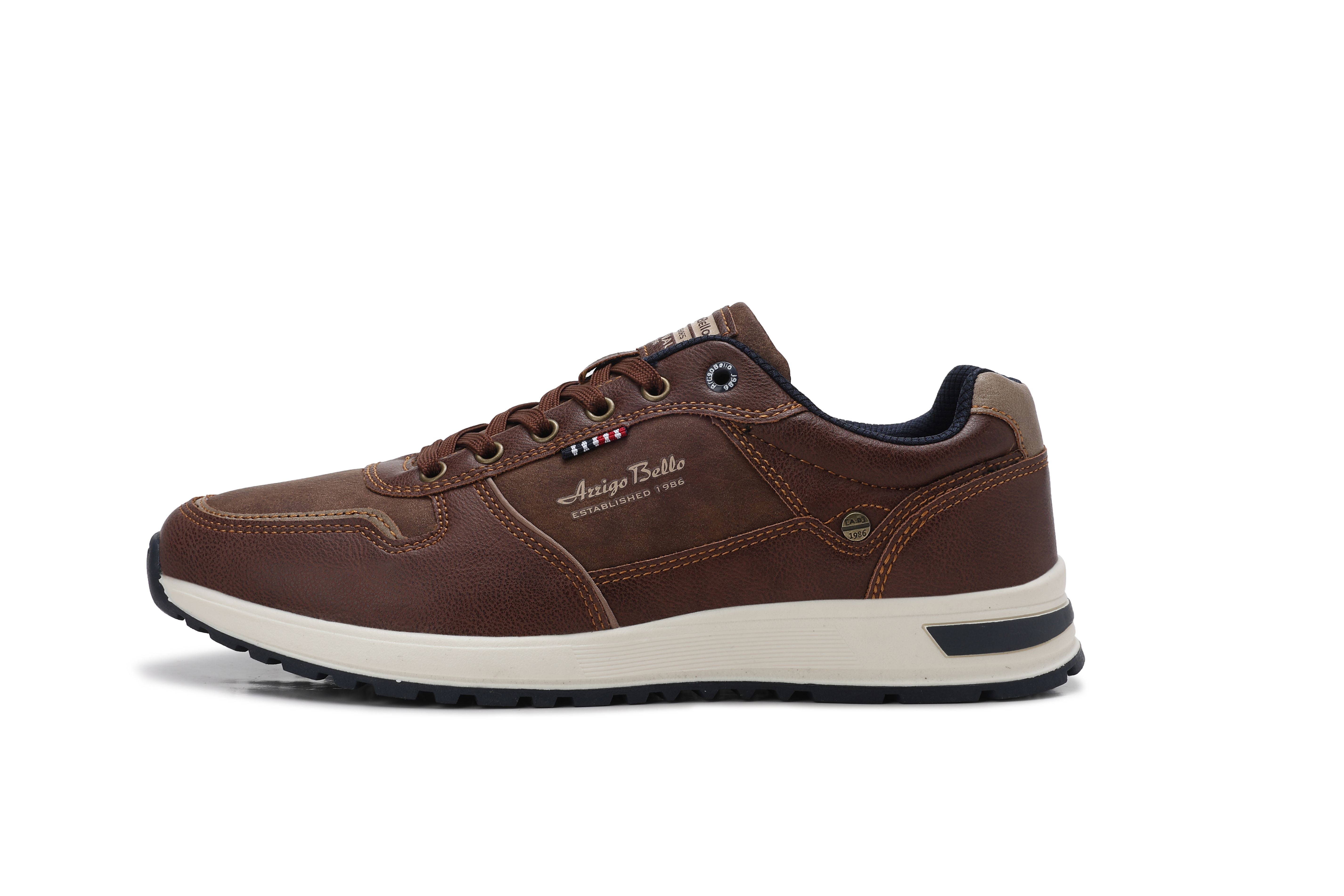 Pantofi casual pentru Barbati, Model Bastian, Piele ecologica, Inchidere sireturi, Arrigo Bello