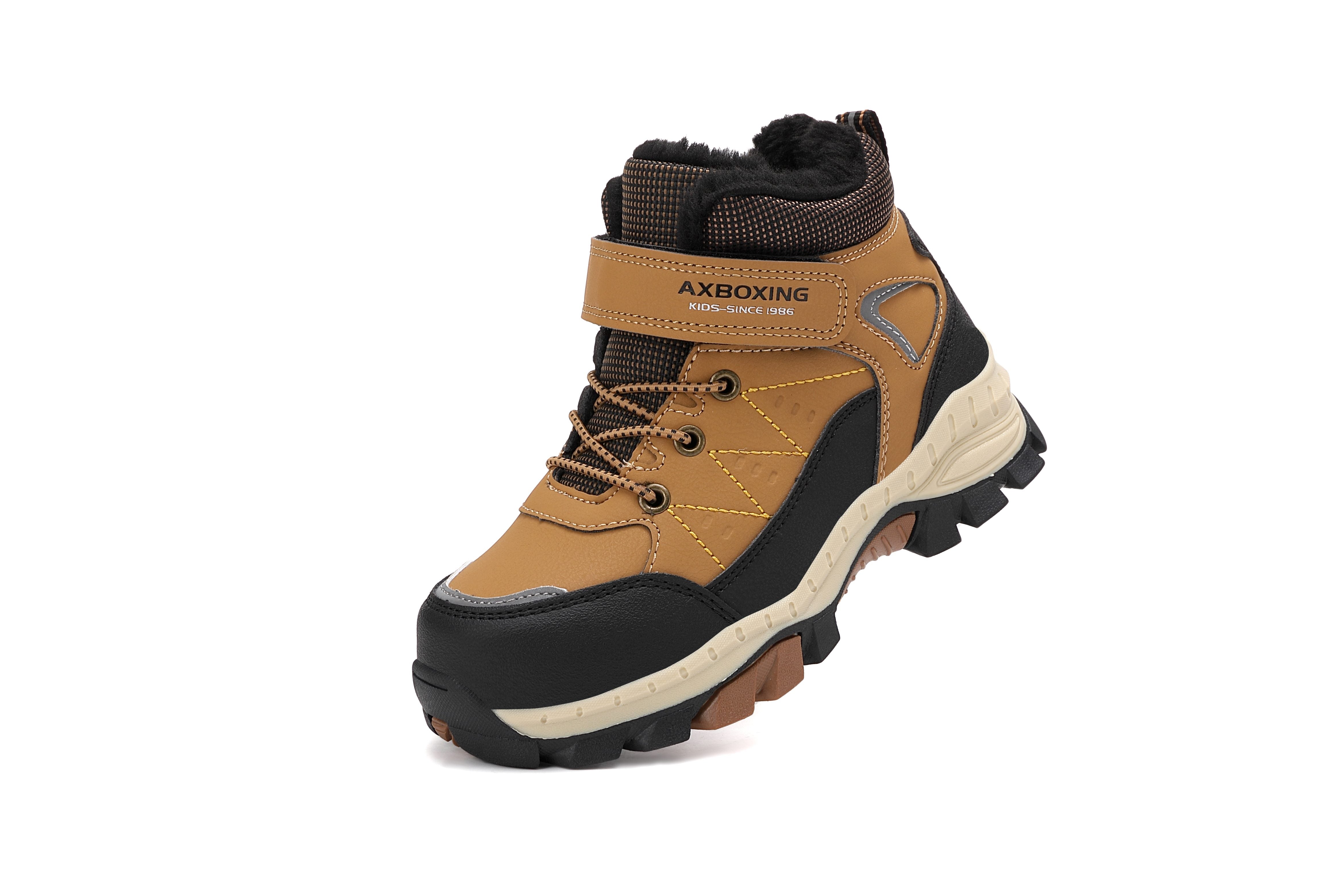 Bocanci imblaniti Rasen pentru Baieti, Piele Ecologica, SIret elastic si Arici, Talpa Antiderapanta, Ax Boxing