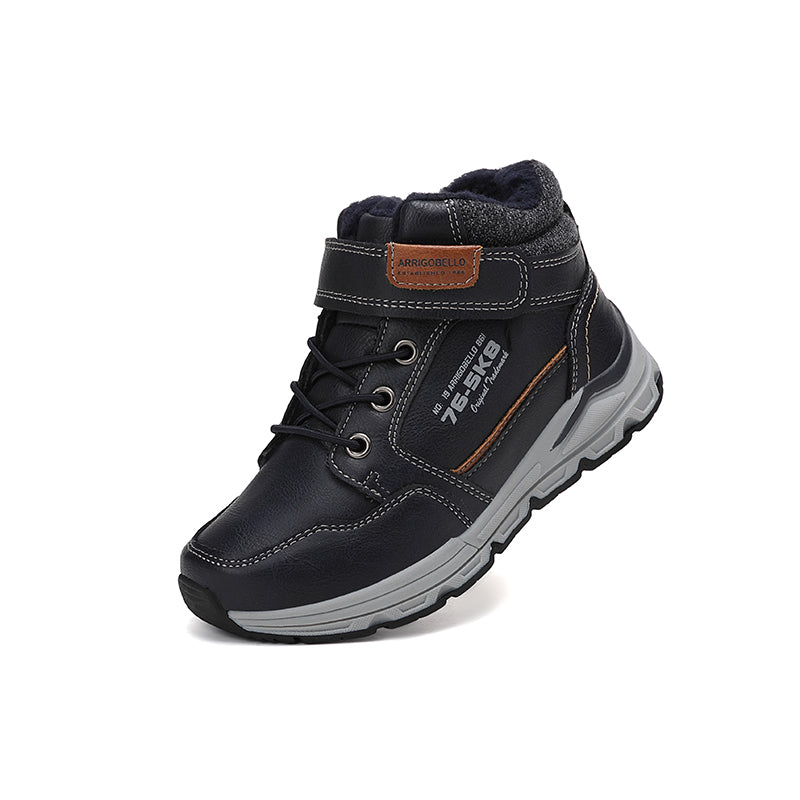 Ghete sport  Artur pentru Baieti, Imblanite, Piele Ecologica Premium, Inchidere arici, Siret elastic, Arrigo Bello