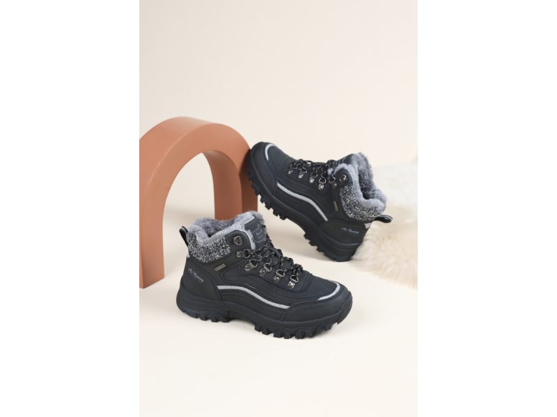 Ghete Amir Imblanite pentru Femei si Copii, Piele Ecologica, Talpa Antiderapanta cu striatii, Confortabile si Calduroase, Ax Boxing