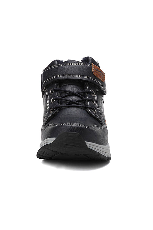 Ghete sport Baieti, Imblanite, Model Artur, Piele Ecologica Premium, Inchidere arici, Siret elastic, Arrigo Bello, Bleumarin