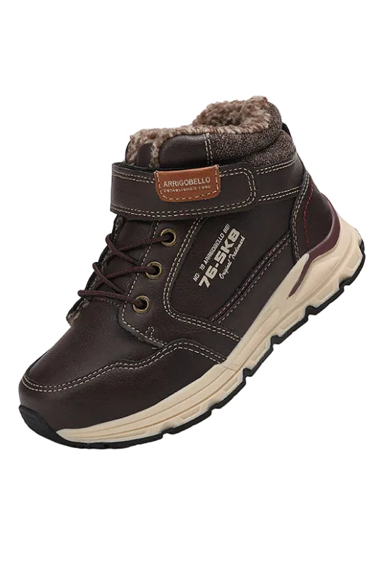 Ghete sport Baieti, Imblanite, Model Artur, Piele Ecologica Premium, Inchidere arici, Siret elastic, Arrigo Bello, Maro