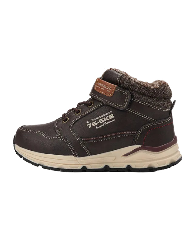 Ghete sport Baieti, Imblanite, Model Artur, Piele Ecologica Premium, Inchidere arici, Siret elastic, Arrigo Bello, Maro