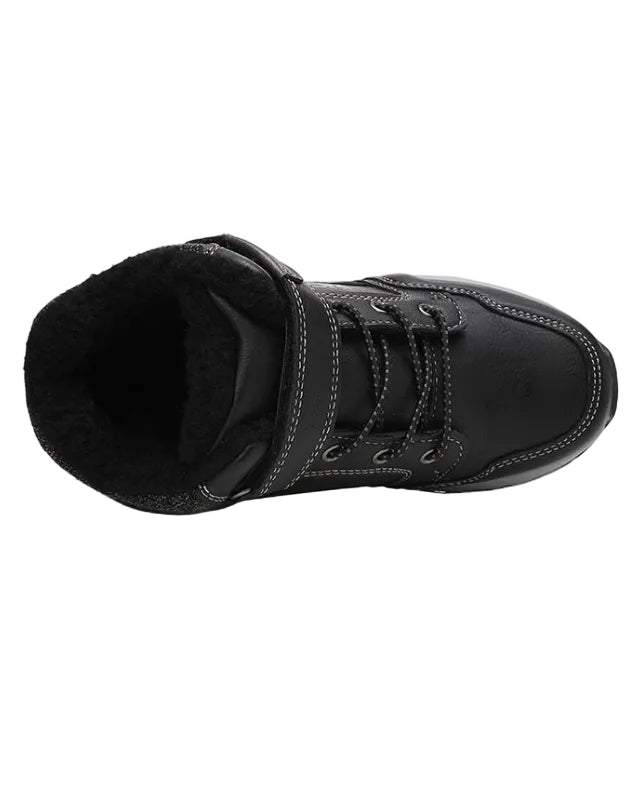 Ghete sport Baieti, Imblanite, Model Artur, Piele Ecologica Premium, Inchidere arici, Siret elastic, Arrigo Bello, Negru
