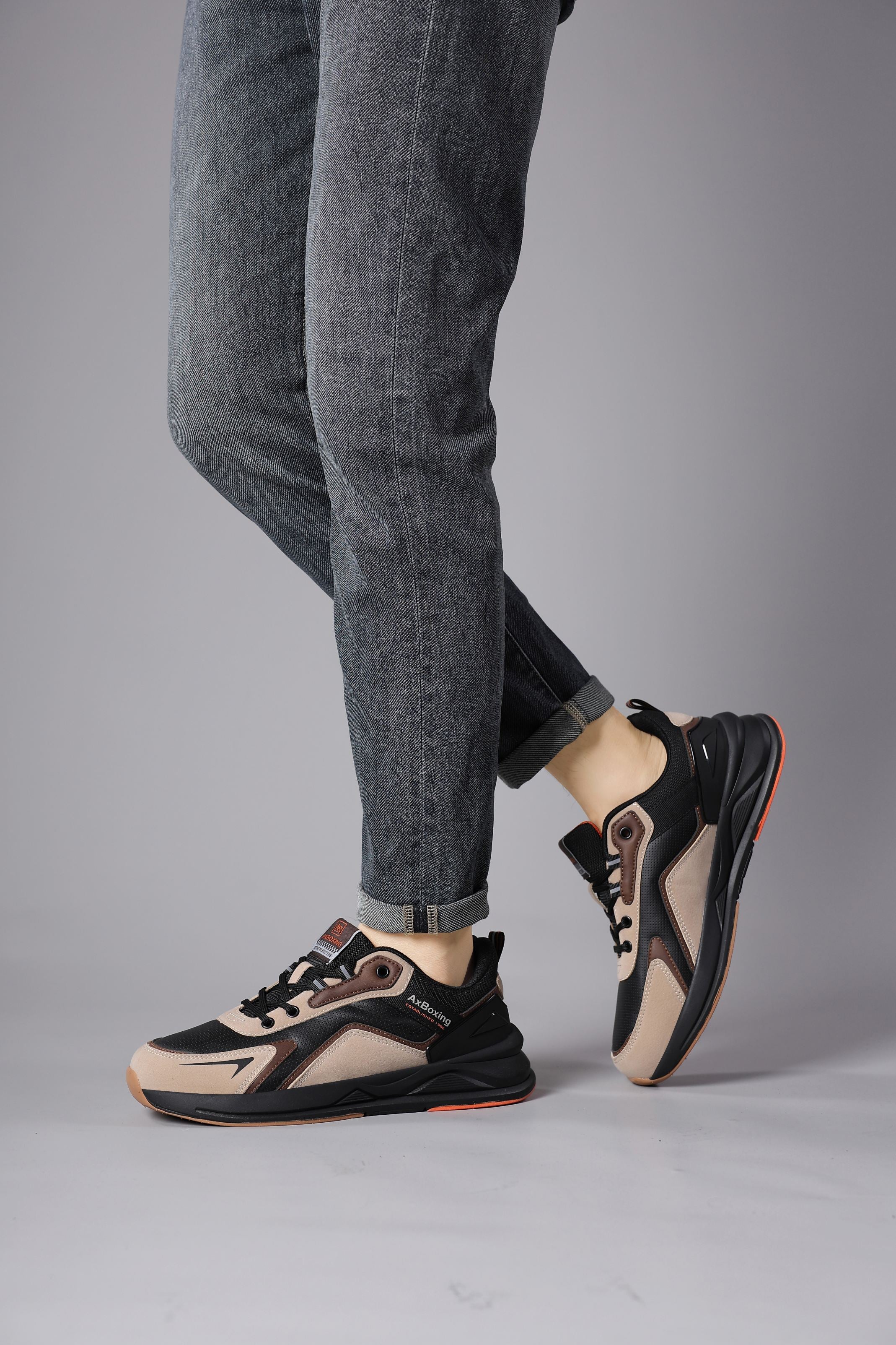 Pantofi sport Barbati, Model Kairo, Talpa usoara din spuma, Piele ecologica, Comozi si rezistenti, Ax Boxing, Bleumarin