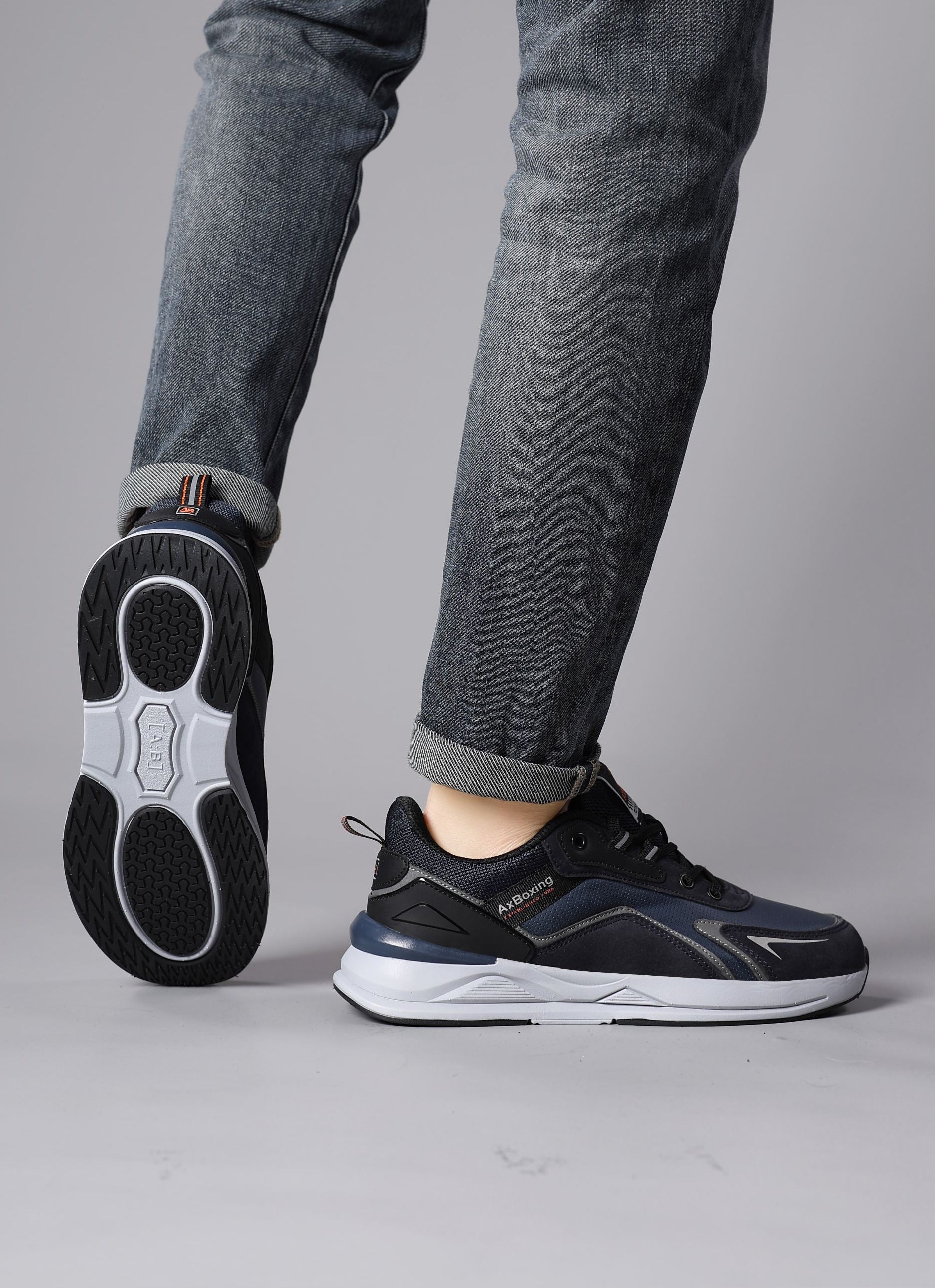 Adidasi Barbati, Model Kairo, Talpa usoara din spuma, Piele ecologica, Comozi si rezistenti, Ax Boxing, Bleumarin