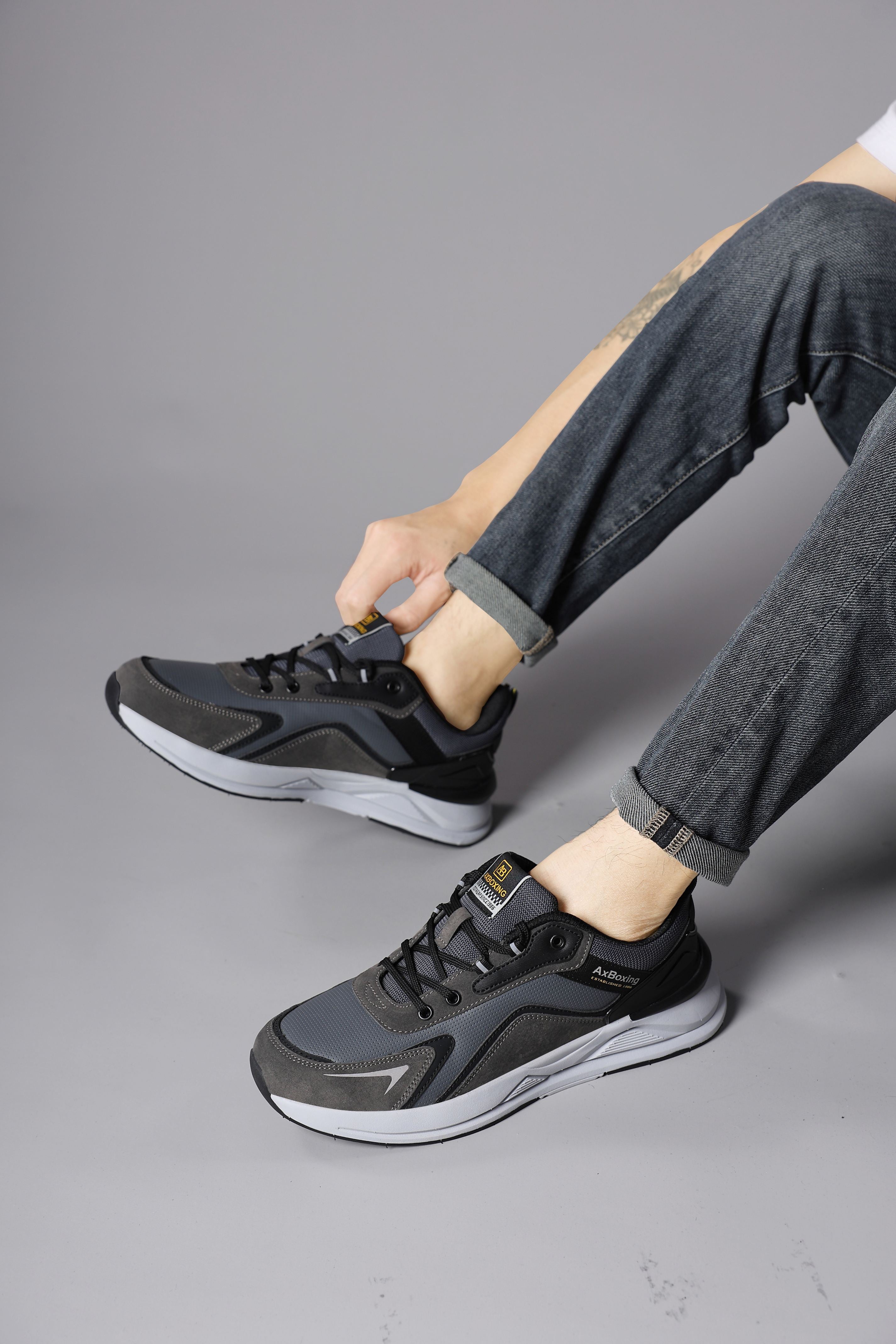 Pantofi sport pentru Dama si Adolescenti, Model Loris, Talpa usoara de spuma, Piele ecologica, Ax Boxing