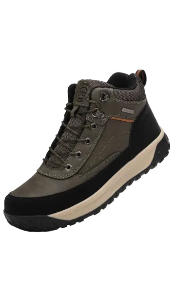 Ghete Casual pentru Barbati, Model Elias, Imblanite, Piele ecologica, Talpa dreapta cu striatii, Ax Boxing, Khaki