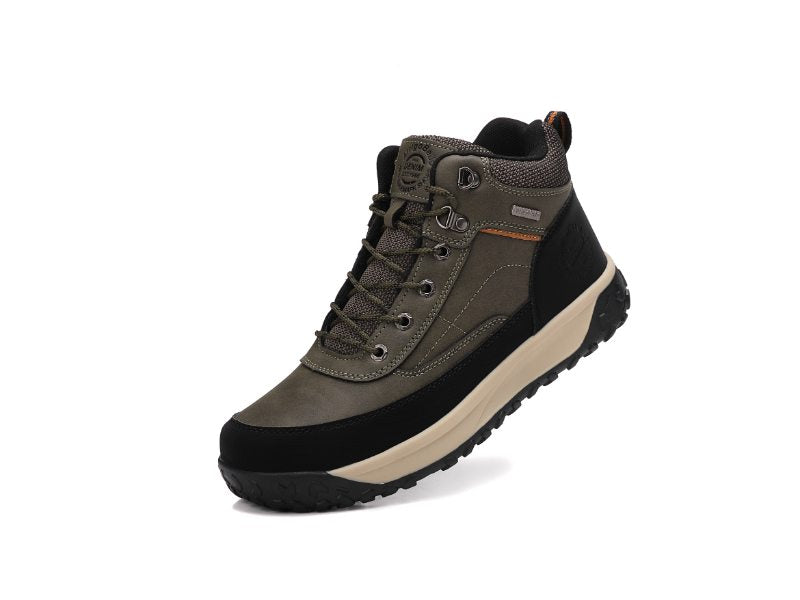 Ghete Casual Elias pentru Barbati, Imblanite, Piele ecologica, Talpa dreapta cu striatii, Ax Boxing