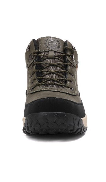 Ghete Casual pentru Barbati, Model Elias, Imblanite, Piele ecologica, Talpa dreapta cu striatii, Ax Boxing, Khaki