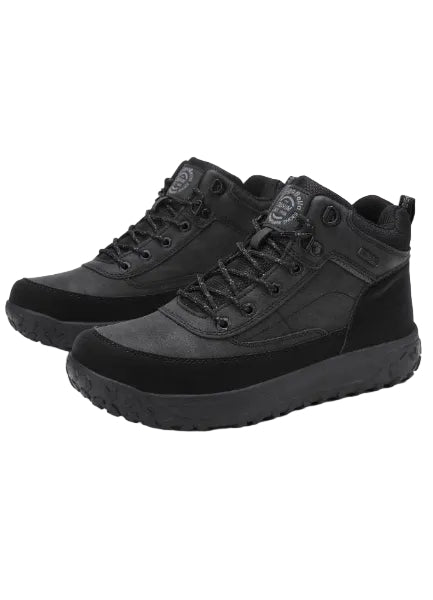 Ghete Casual pentru Barbati, Model Elias, Imblanite, Piele ecologica, Talpa dreapta cu striatii, Ax Boxing, Negru