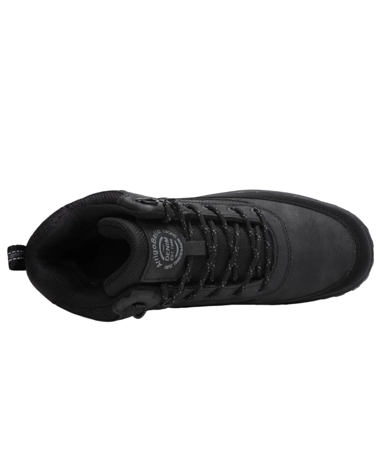 Ghete Casual pentru Barbati, Model Elias, Imblanite, Piele ecologica, Talpa dreapta cu striatii, Ax Boxing, Negru