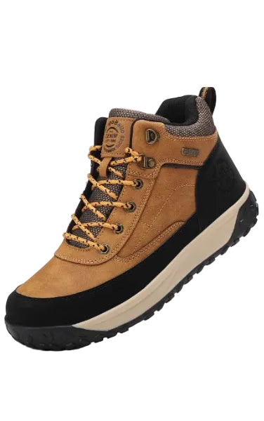 Ghete Casual pentru Barbati, Model Elias, Imblanite, Piele ecologica, Talpa dreapta cu striatii, Ax Boxing, Camel