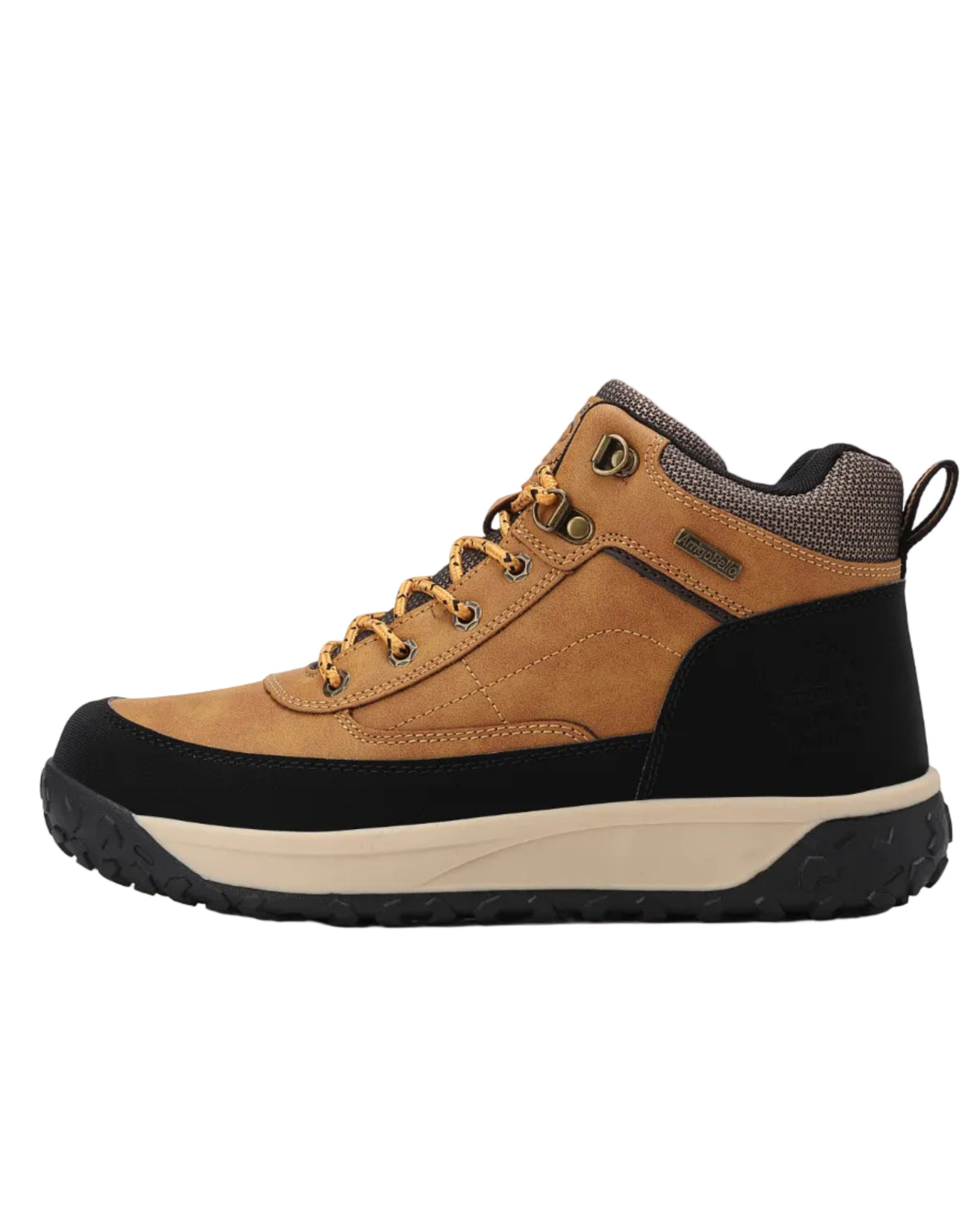 Ghete Casual pentru Barbati, Model Elias, Imblanite, Piele ecologica, Talpa dreapta cu striatii, Ax Boxing, Camel