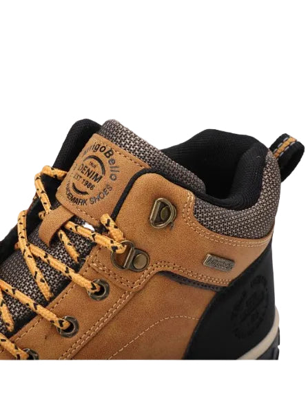 Ghete Casual pentru Barbati, Model Elias, Imblanite, Piele ecologica, Talpa dreapta cu striatii, Ax Boxing, Camel