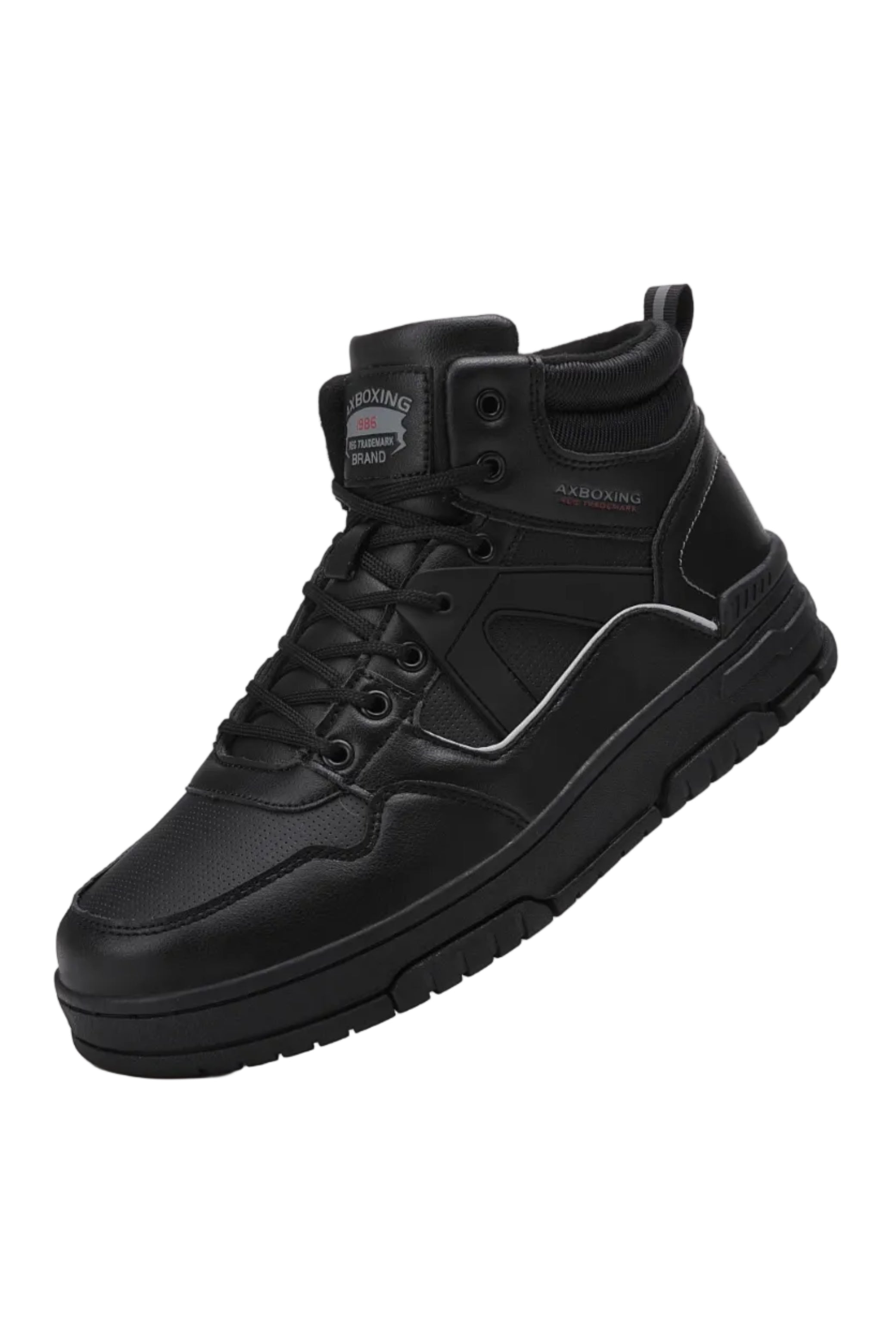Ghete Sport pentru Barbati, Model Zoltan, Imblanite, Piele Ecologica, Talpa Cusuta, Comode si Calduroase, Ax Boxing, Negru