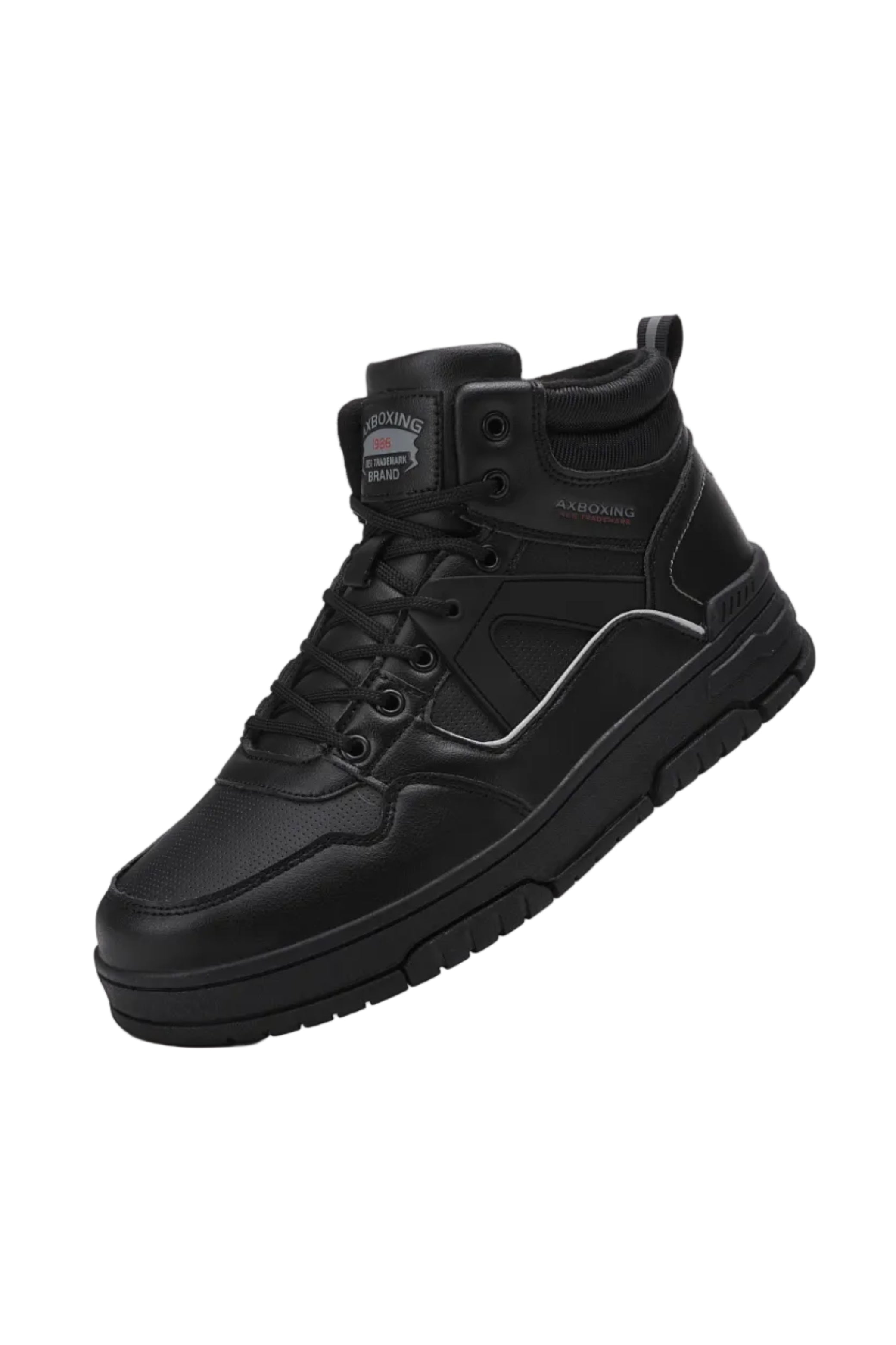 Ghete sport tip Adidasi, Model Yuri, Imblanite, Piele Ecologica, Talpa Cusuta, Comode si Calduroase, Ax Boxing, Negru