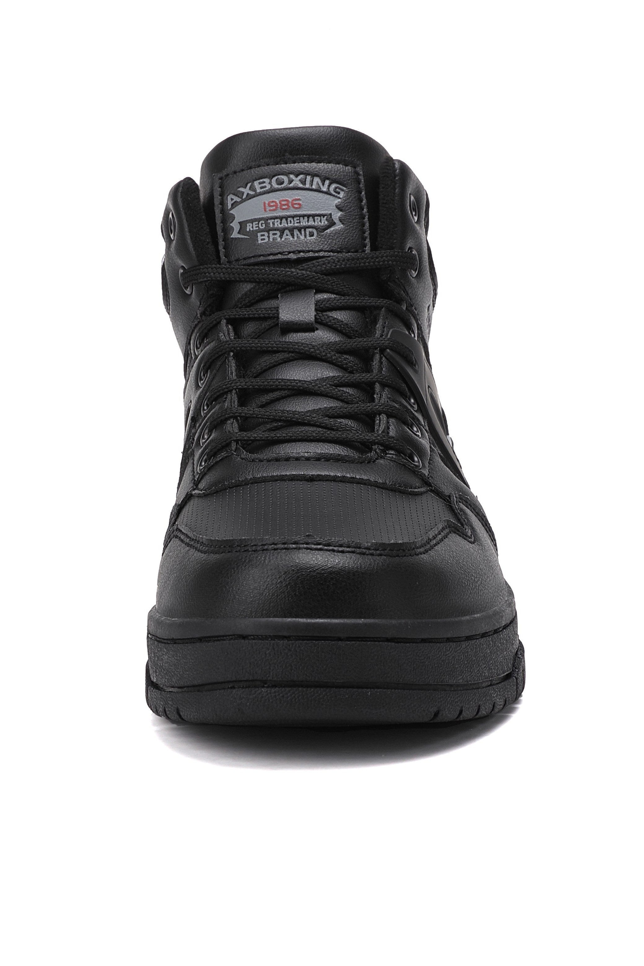 Ghete sport tip Adidasi, Model Yuri, Imblanite, Piele Ecologica, Talpa Cusuta, Comode si Calduroase, Ax Boxing, Negru
