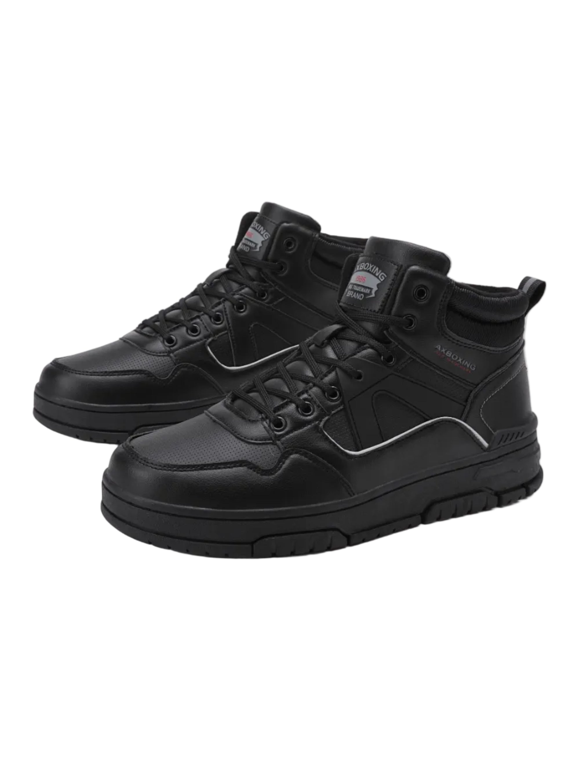 Ghete Sport pentru Barbati, Model Zoltan, Imblanite, Piele Ecologica, Talpa Cusuta, Comode si Calduroase, Ax Boxing, Negru