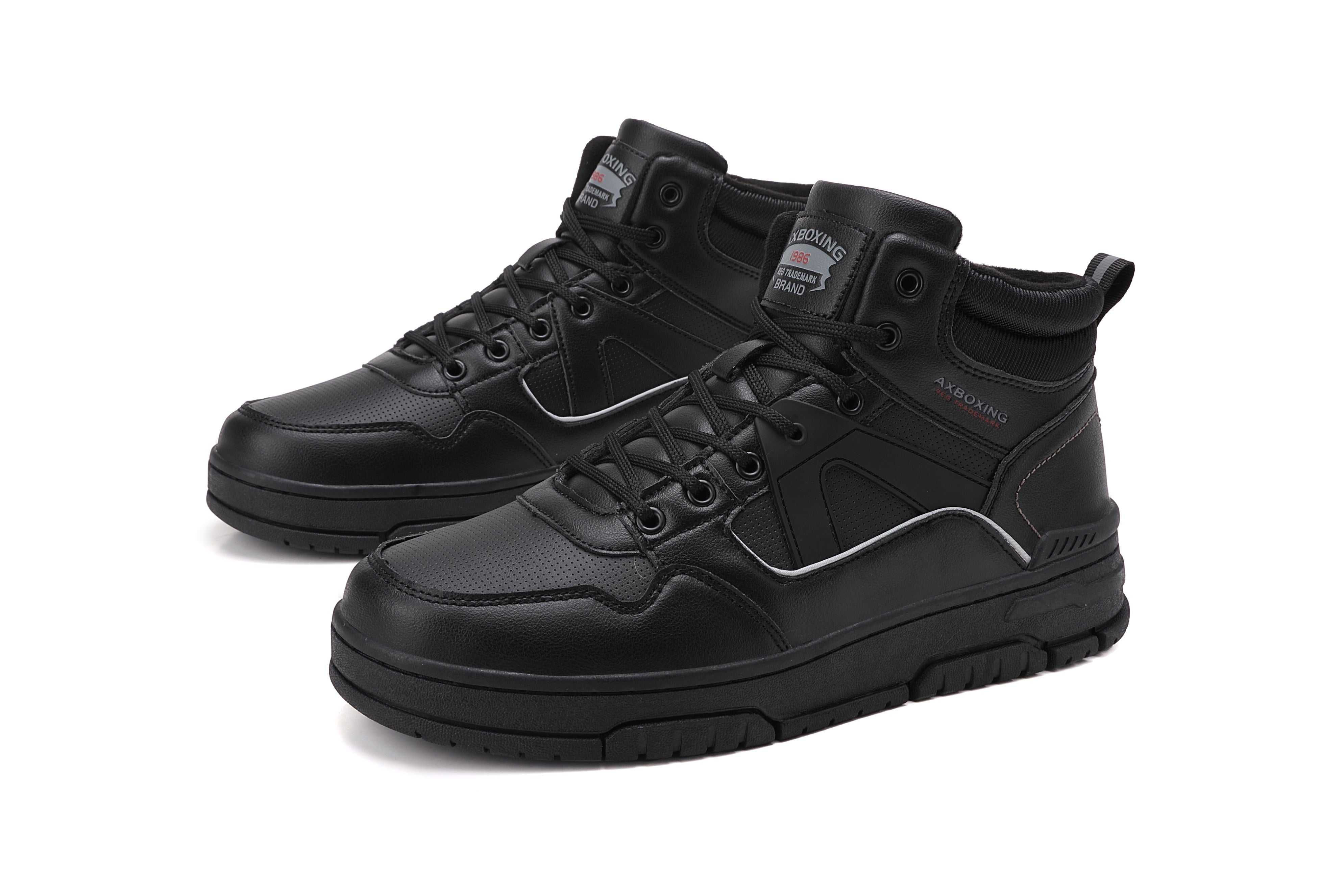 Ghete sport Zoltan, tip Adidasi pentru Barbati, Imblanite, Piele Ecologica, Talpa Cusuta, Comode si Calduroase, Ax Boxing