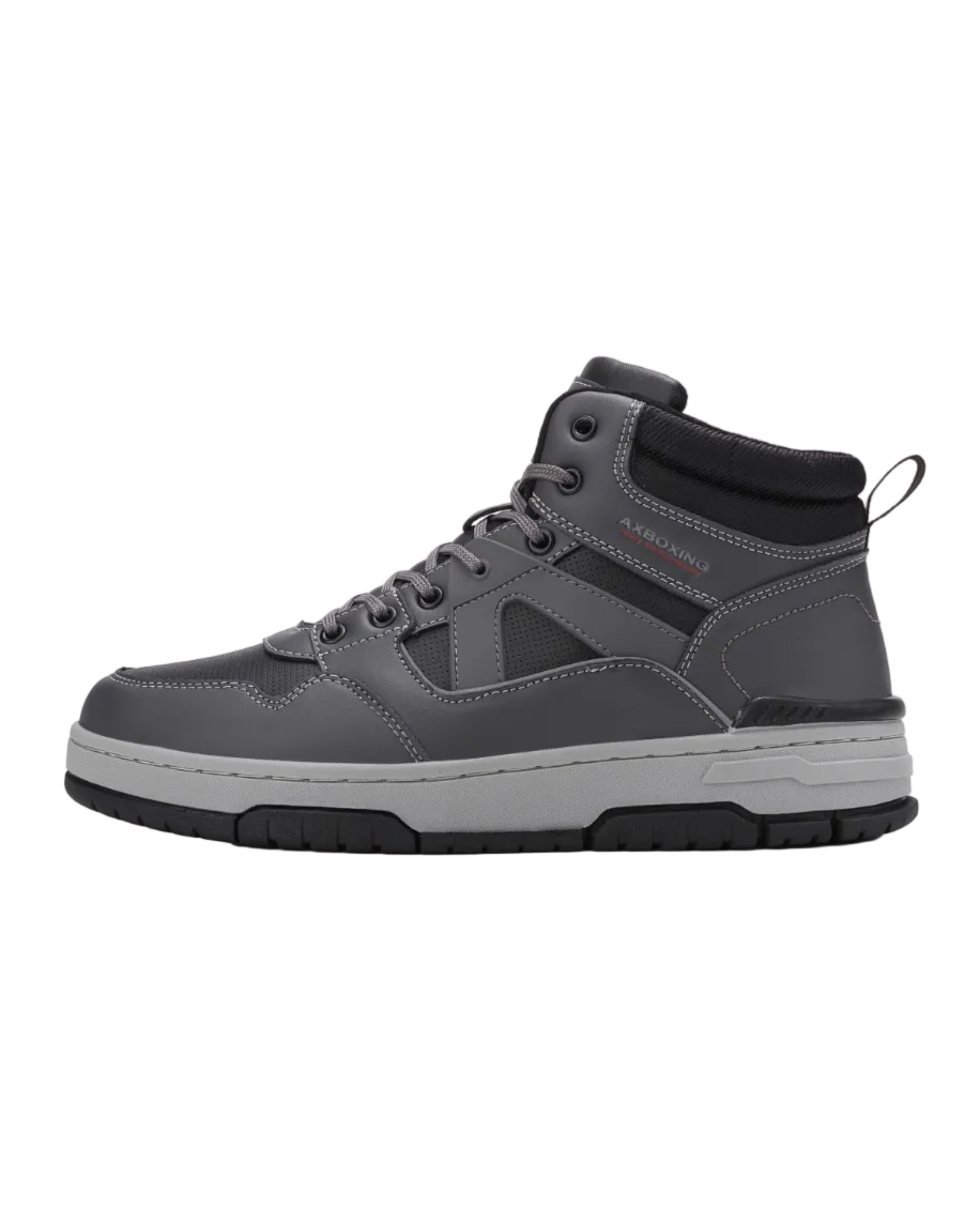 Ghete sport tip Adidasi, Model Yuri, Imblanite, Piele Ecologica, Talpa Cusuta, Comode si Calduroase, Ax Boxing, Gri