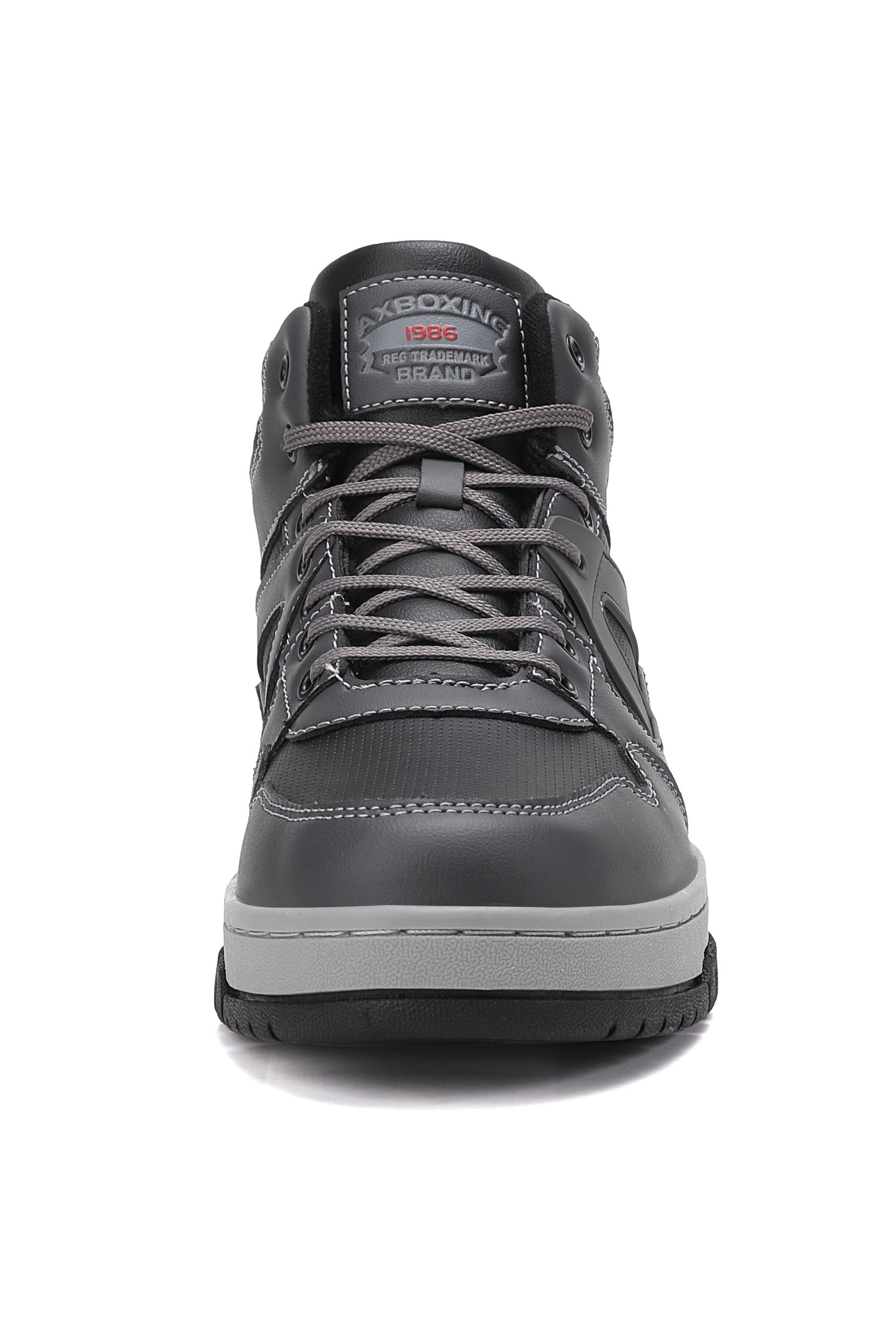 Ghete Sport pentru Barbati, Model Zoltan, Imblanite, Piele Ecologica, Talpa Cusuta, Comode si Calduroase, Ax Boxing, Gri