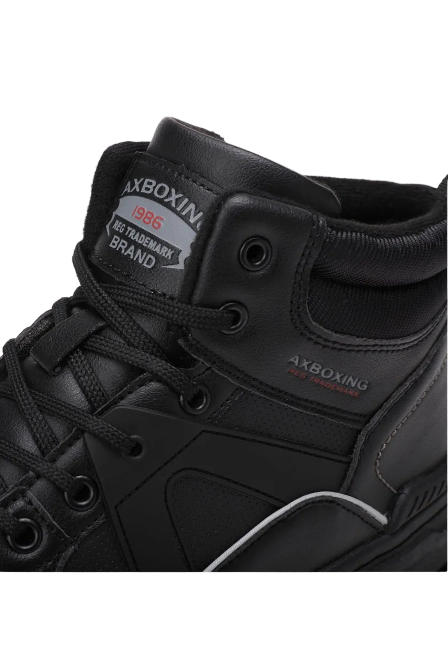Ghete sport tip Adidasi, Model Yuri, Imblanite, Piele Ecologica, Talpa Cusuta, Comode si Calduroase, Ax Boxing, Negru