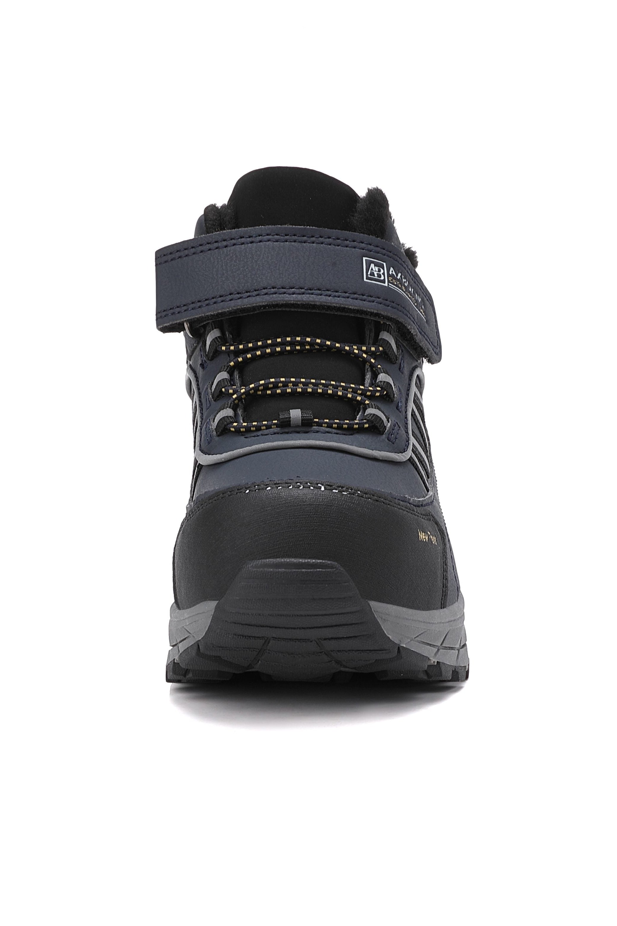 Ghete sport Baieti, Model Dorian, Imblanite,Talpa Inalta, Piele Ecologica, Siret elastic si Arici, Pentru Iarna  Ax Boxing, Bleumarin