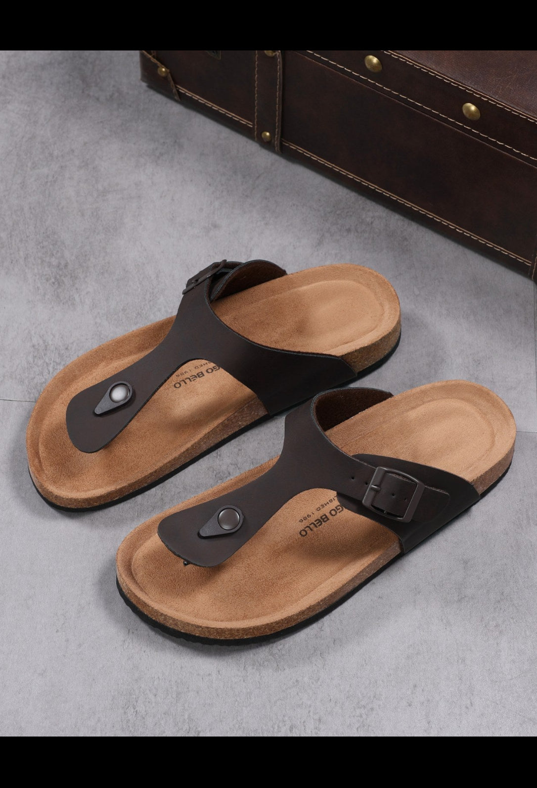 Papuci pentru Bărbați,Model Alexi, Talpă Ergonomica, Materiale Premium, Casual, Arrigo Bello,Maro
